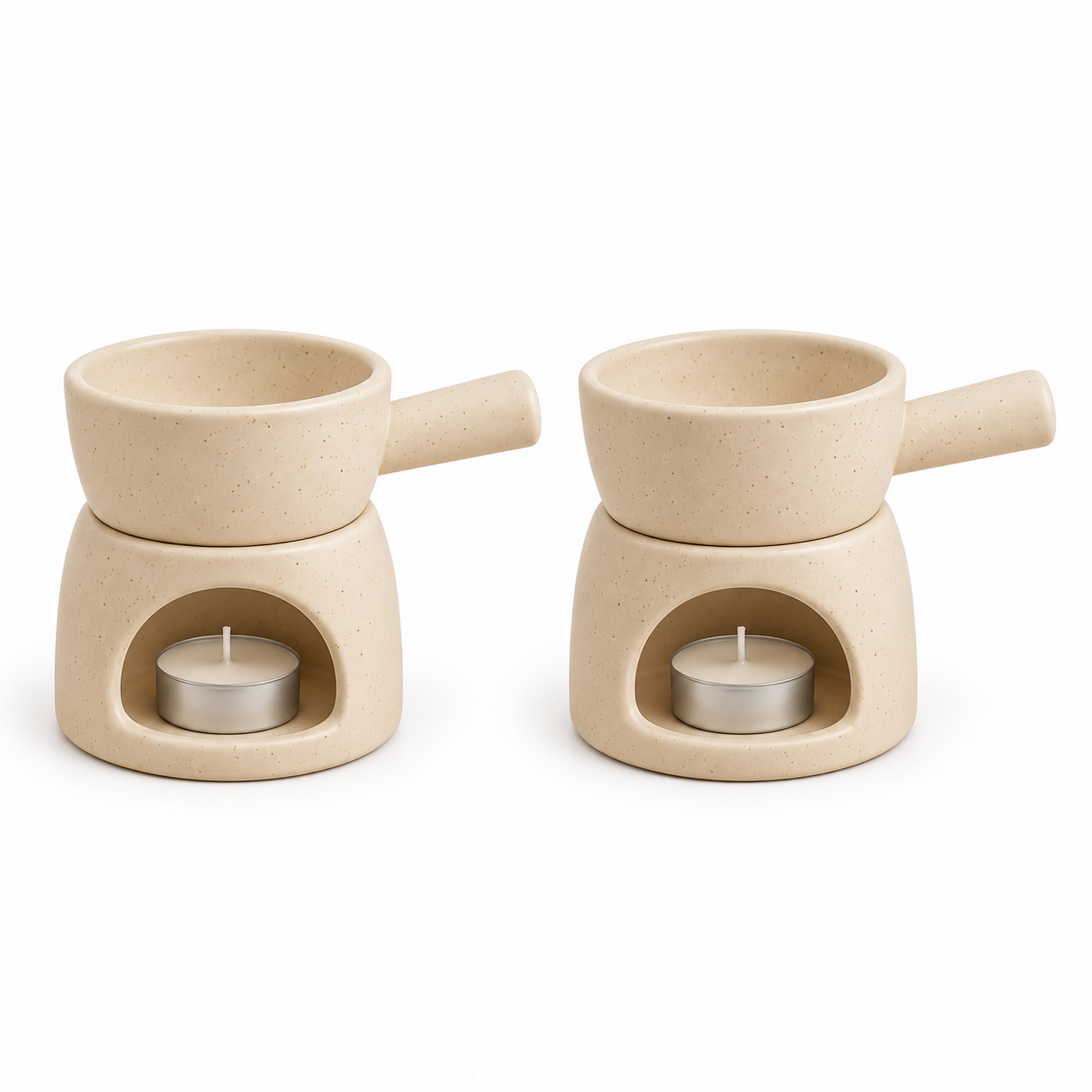 KunhaR Ceramic Aroma Diffuser and Oil Burner Pack of 2, 180 ML, Multi-Purpose Fondue for Essential Oils, Camphor and Wax Melts, Home Office Meditation Use (White) - Image 5