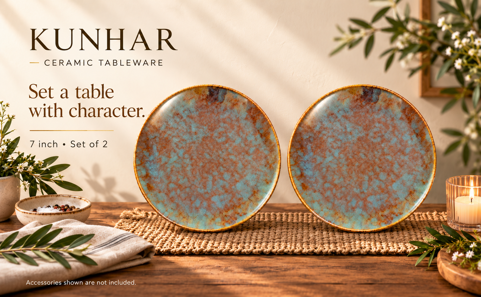 KunhaR 7-inch set of 2 plates visual story 2