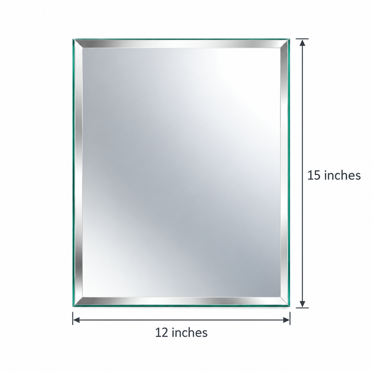 Kunhar Glass Frameless Rectangular Wall Mirror, 12 X 15 Inch, 1 Piece, Unframed - Image 7