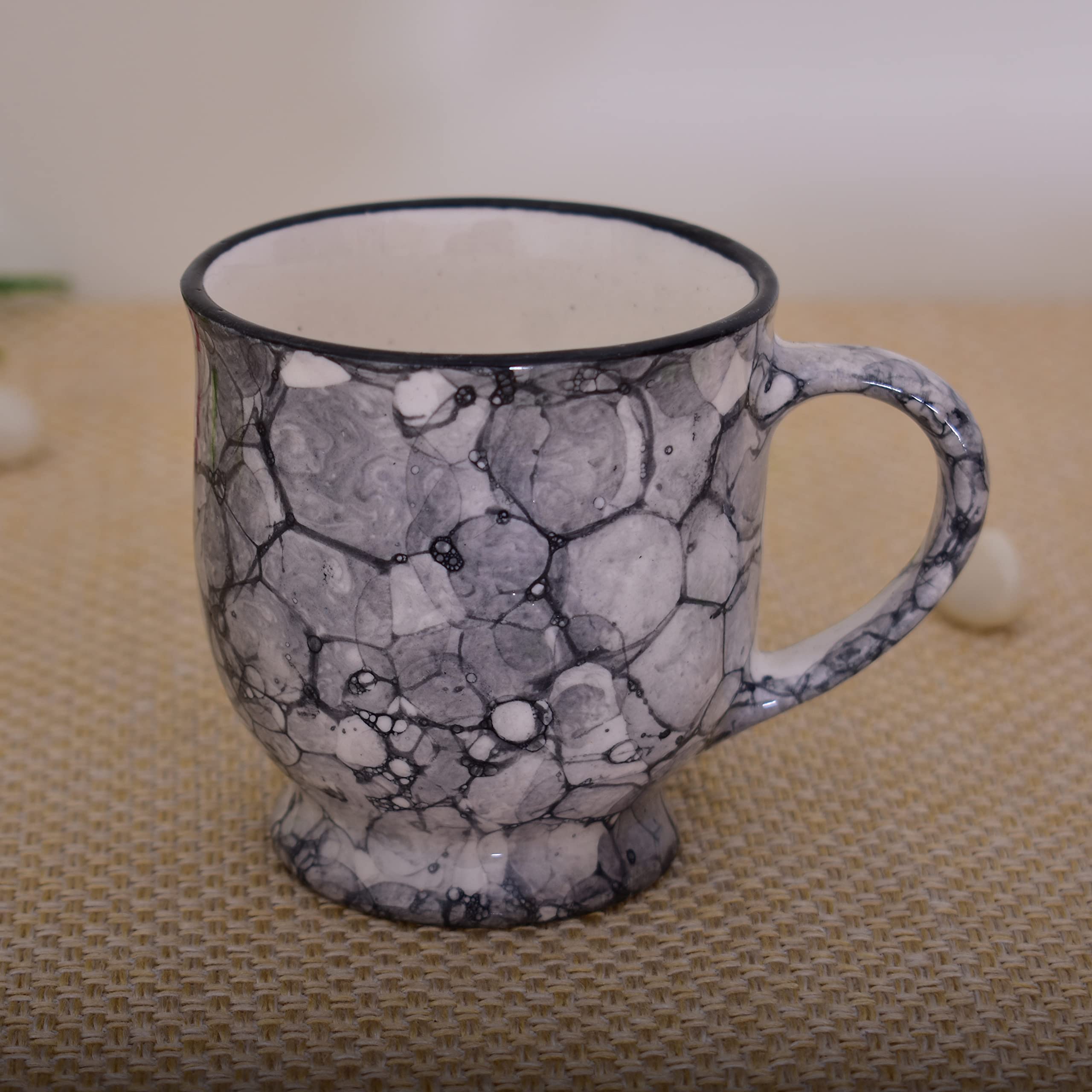 Kunhar Ceramic Tea Cup - 160 Ml, 6 Pieces, Blue Luster - Image 3