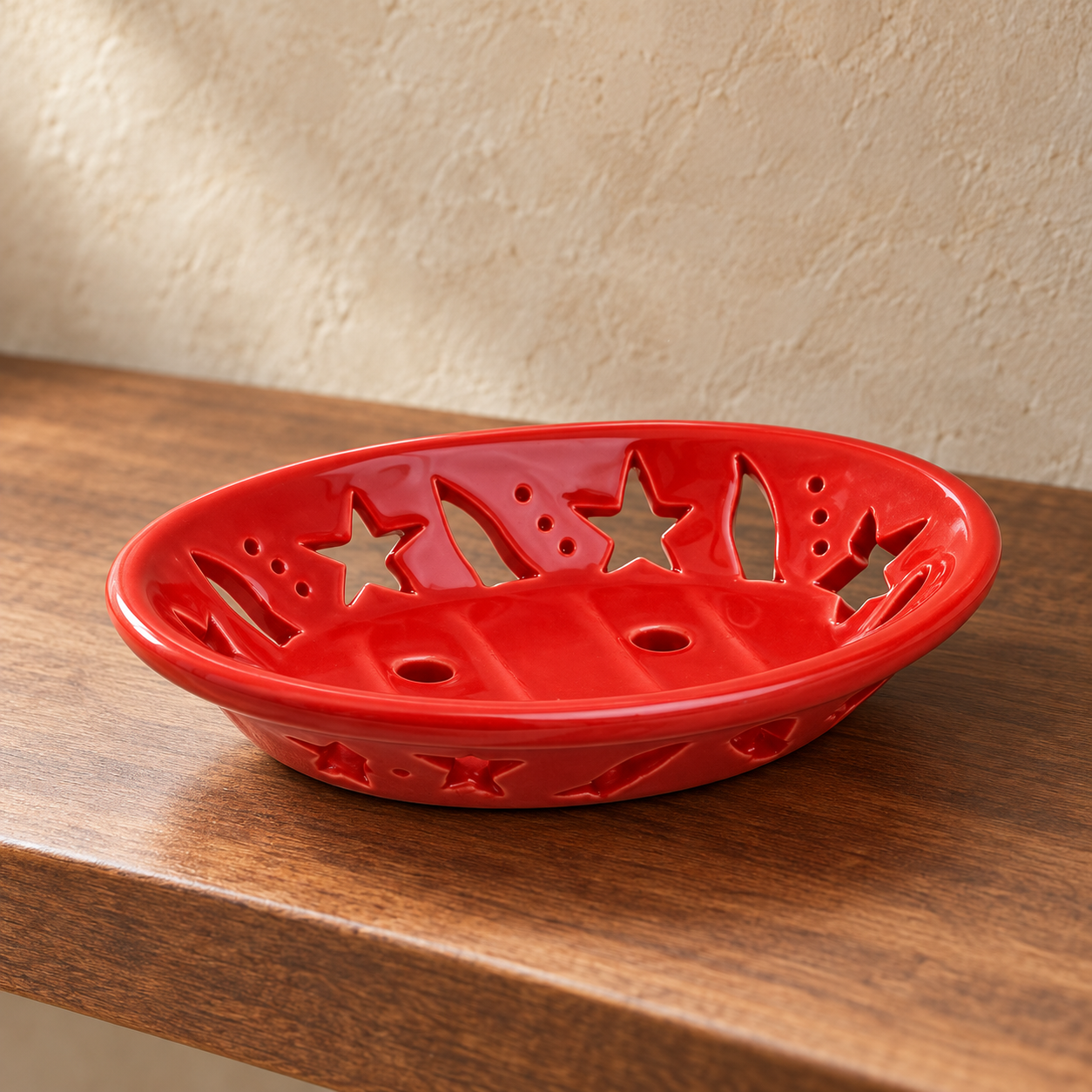 KunhaR Ceramic Soap Dish Holder, Red | Draining Soap Tray for Bathroom, Kitchen Sink & Wash Basin, 1 Piece - Image 5