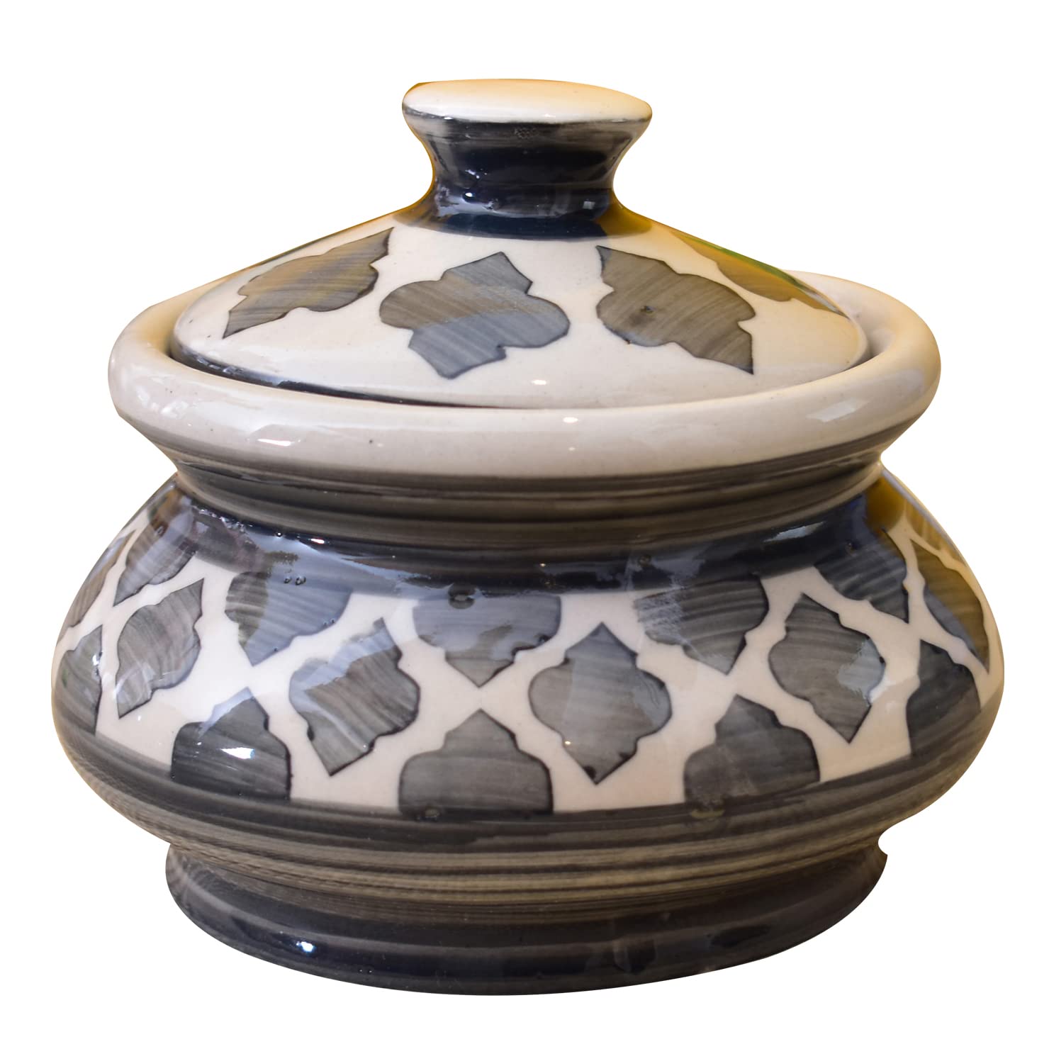 KunhaR Ceramic Handi (600 Ml), Gray