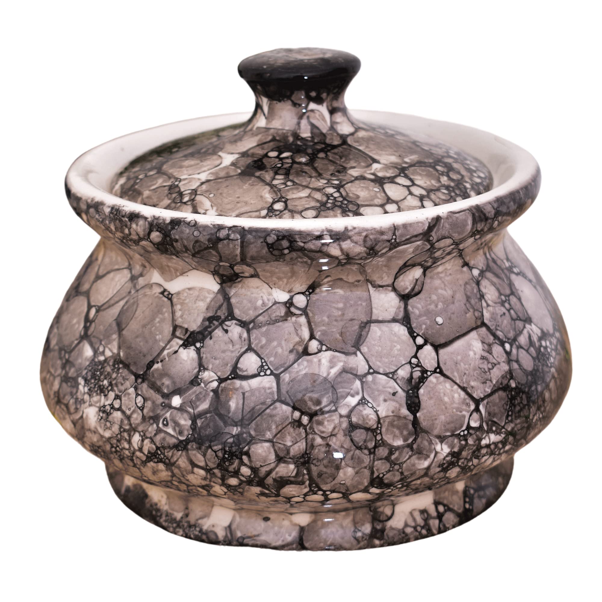 KunhaR Ceramic Handi (600 Ml), Green — product view 1