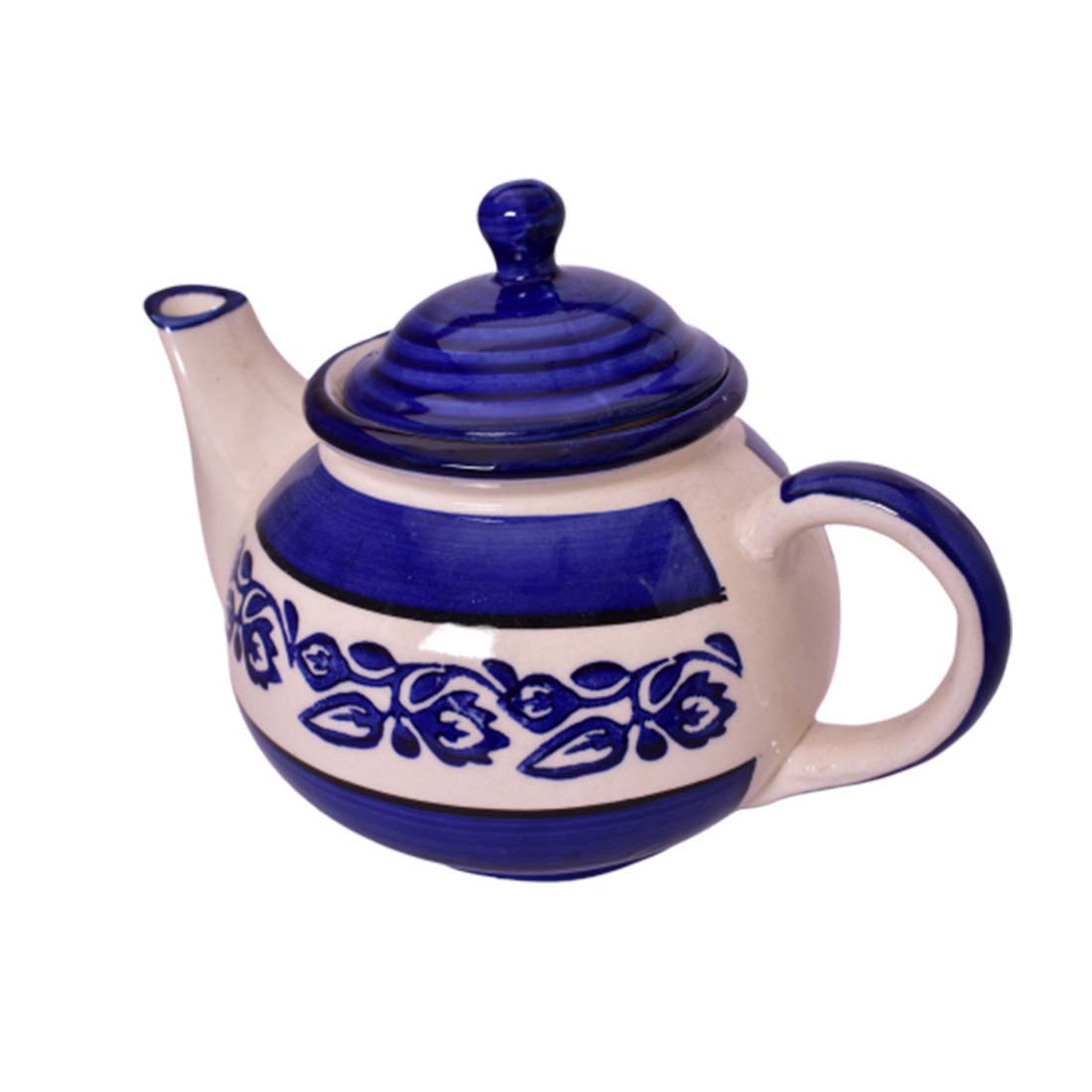 KunhaR Ceramic Teapot - 1 Piece, Blue, 1000 ml