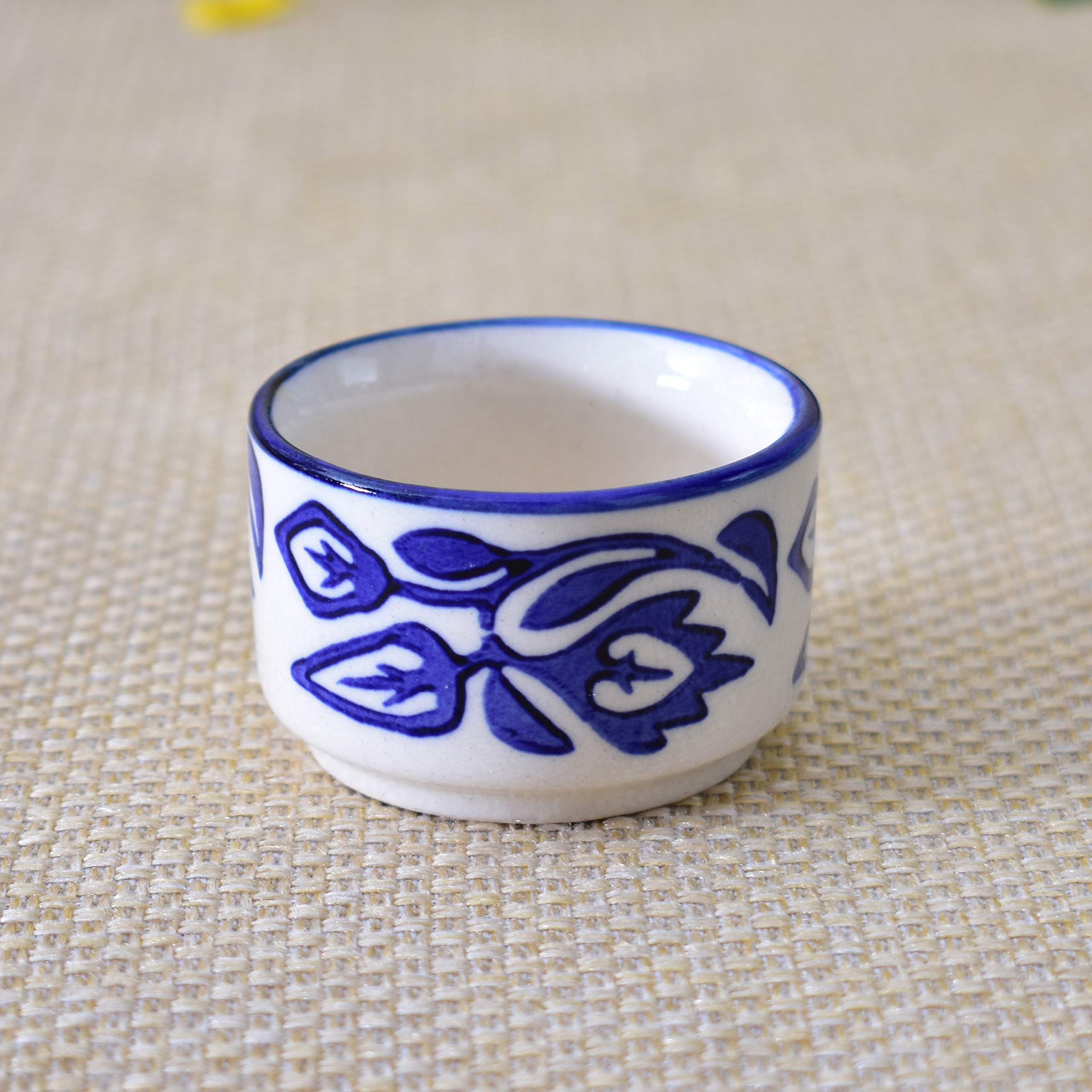 Kunhar Ceramic Sauce Holder - 56 ML, 6 Pieces, Blue - Image 3