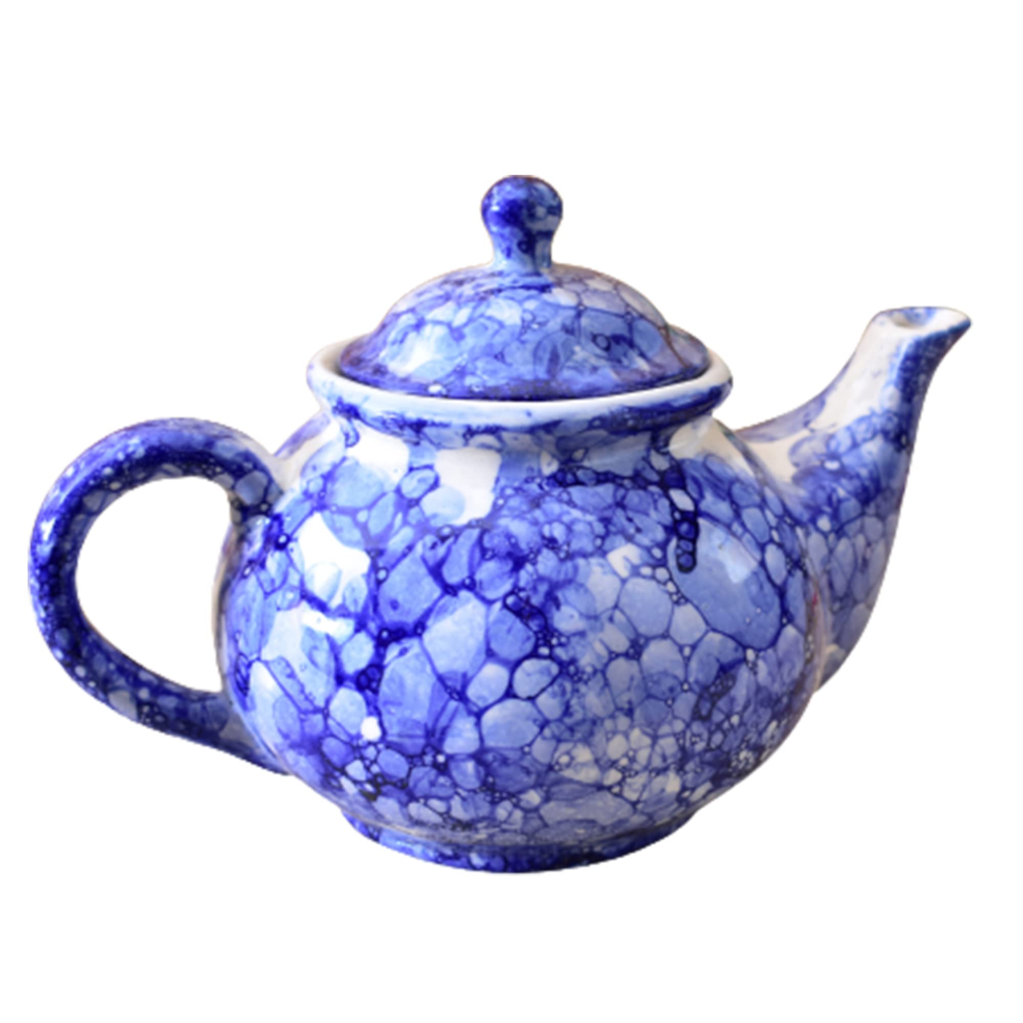 KunhaR Ceramic Teapot - 1 Piece, Blue-Luster, 1000 ml