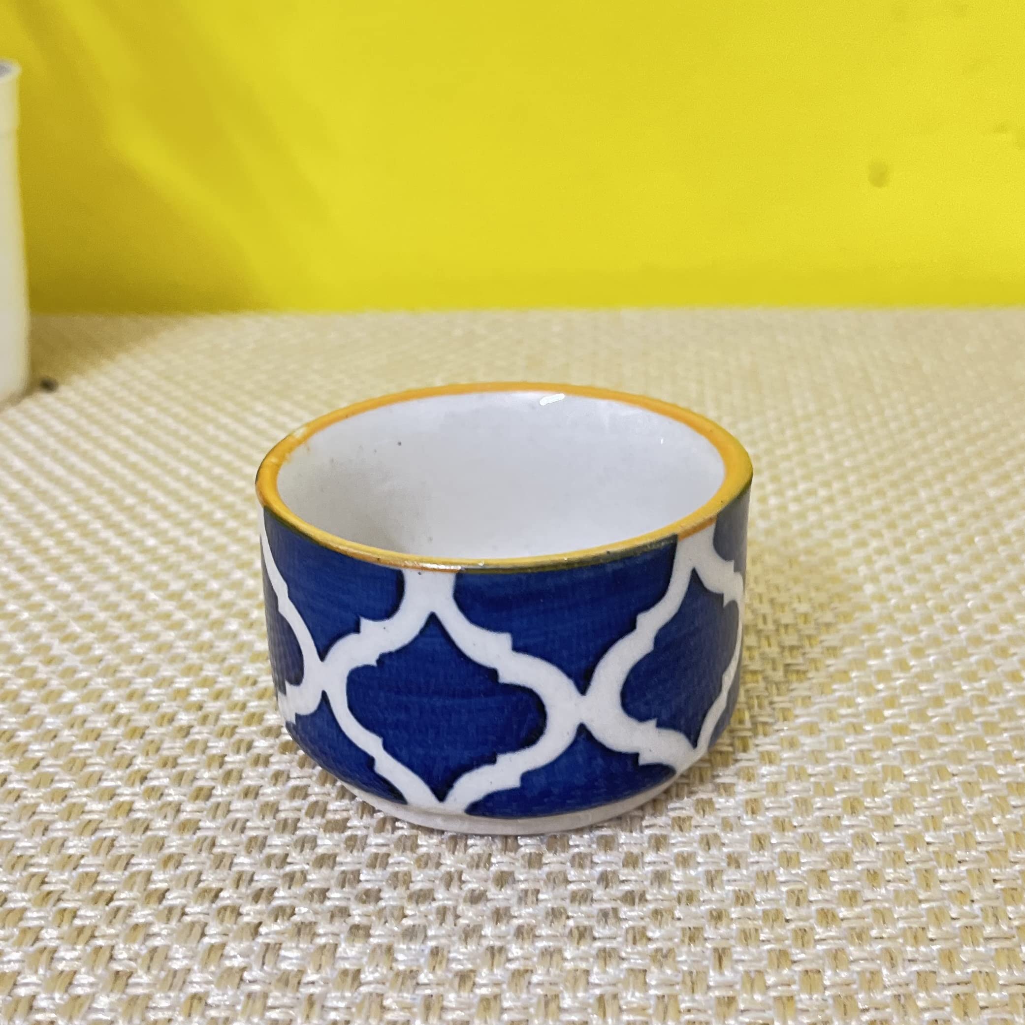 KunhaR Ceramic Sauce Holder - 56 ML, 6 Pieces, Yellow Blue - Image 4