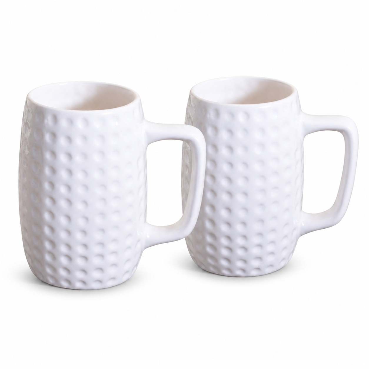 Kunhar Ceramic Beer Mug, 2 Pieces 800 ml, White