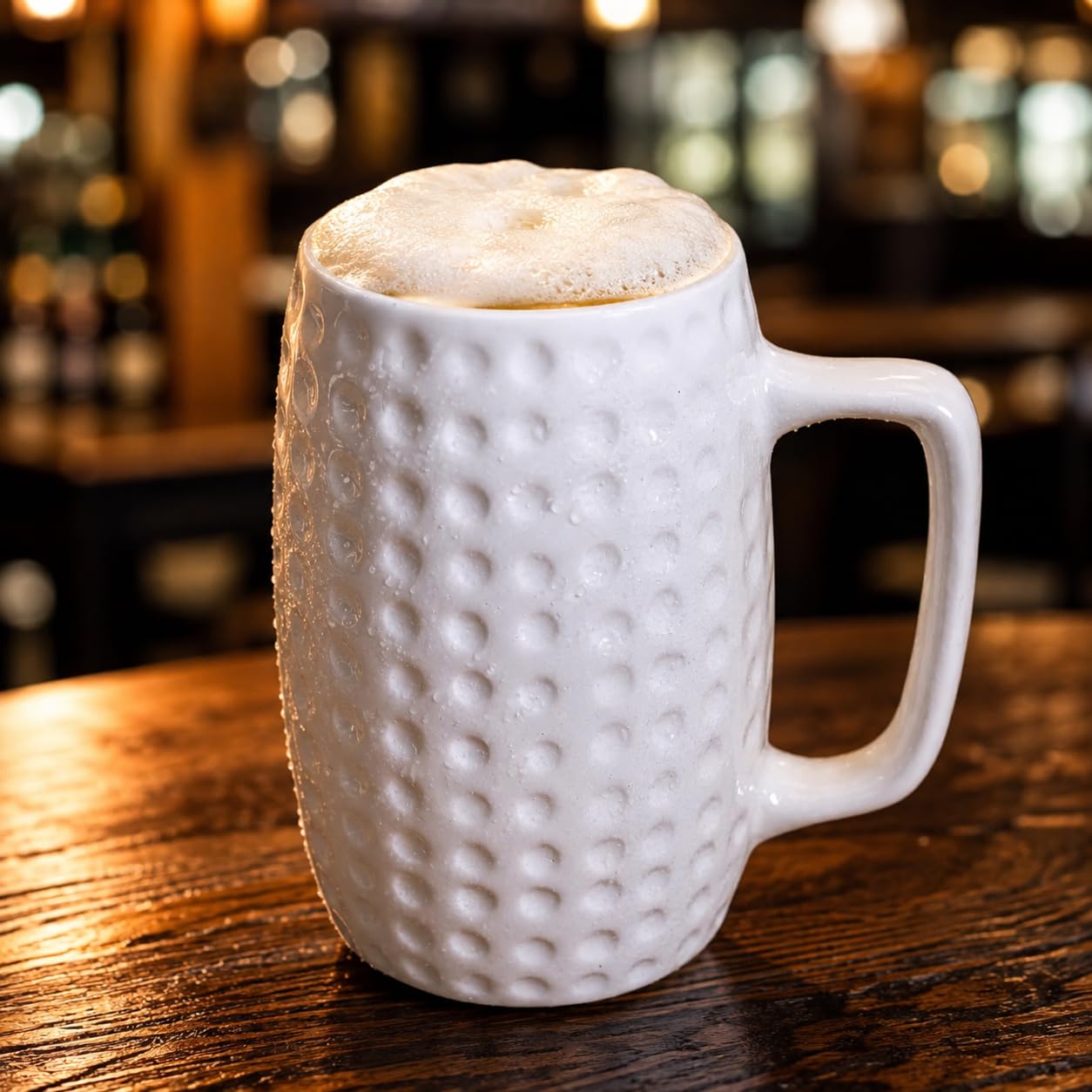 Kunhar Ceramic Beer Mug, 2 Pieces 800 ml, White