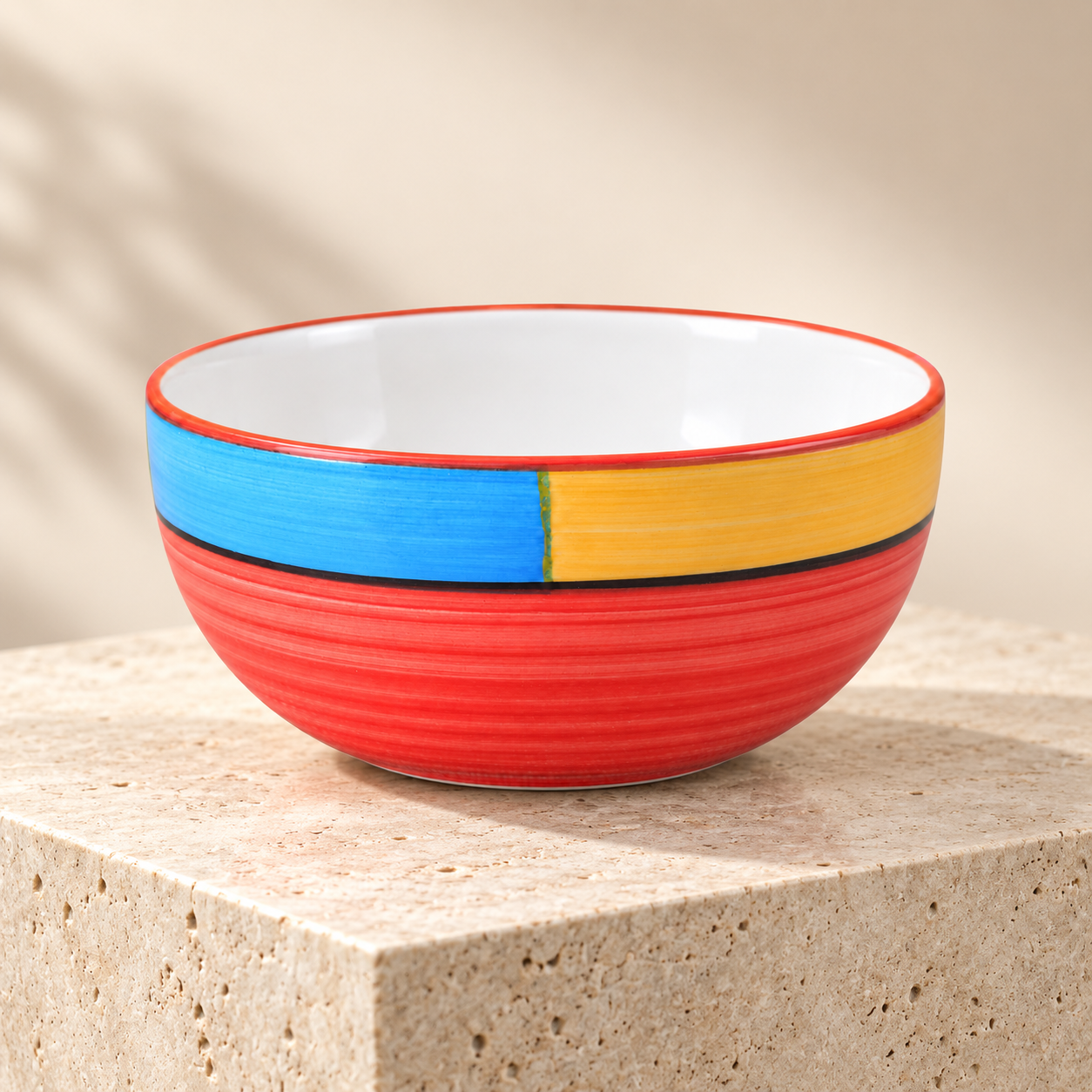 KunhaR Ceramic Serving Bowl, 600 ml, Red, Multipurpose Bowl for Mixing, Serving, Salad, Pasta & Snacks, 1 Piece - Image 6
