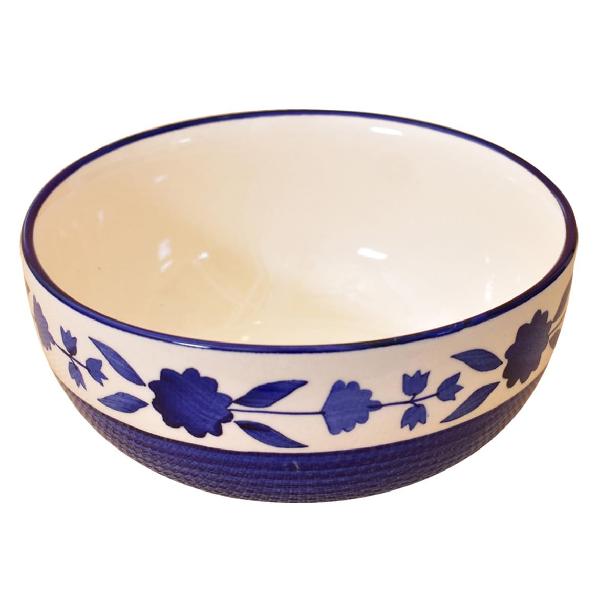 Kunhar Ceramic Serving Bowls (Yellow Flower, 1500 ml) - 1 Piece