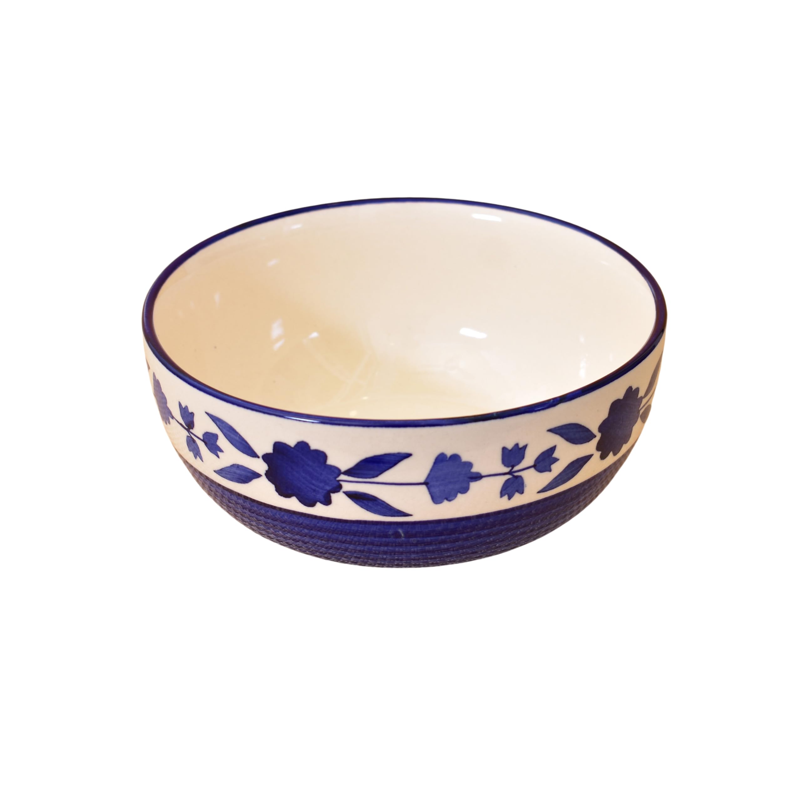 Kunhar Ceramic Serving Bowls (Yellow Flower, 1500 ml) - 1 Piece — product view 4