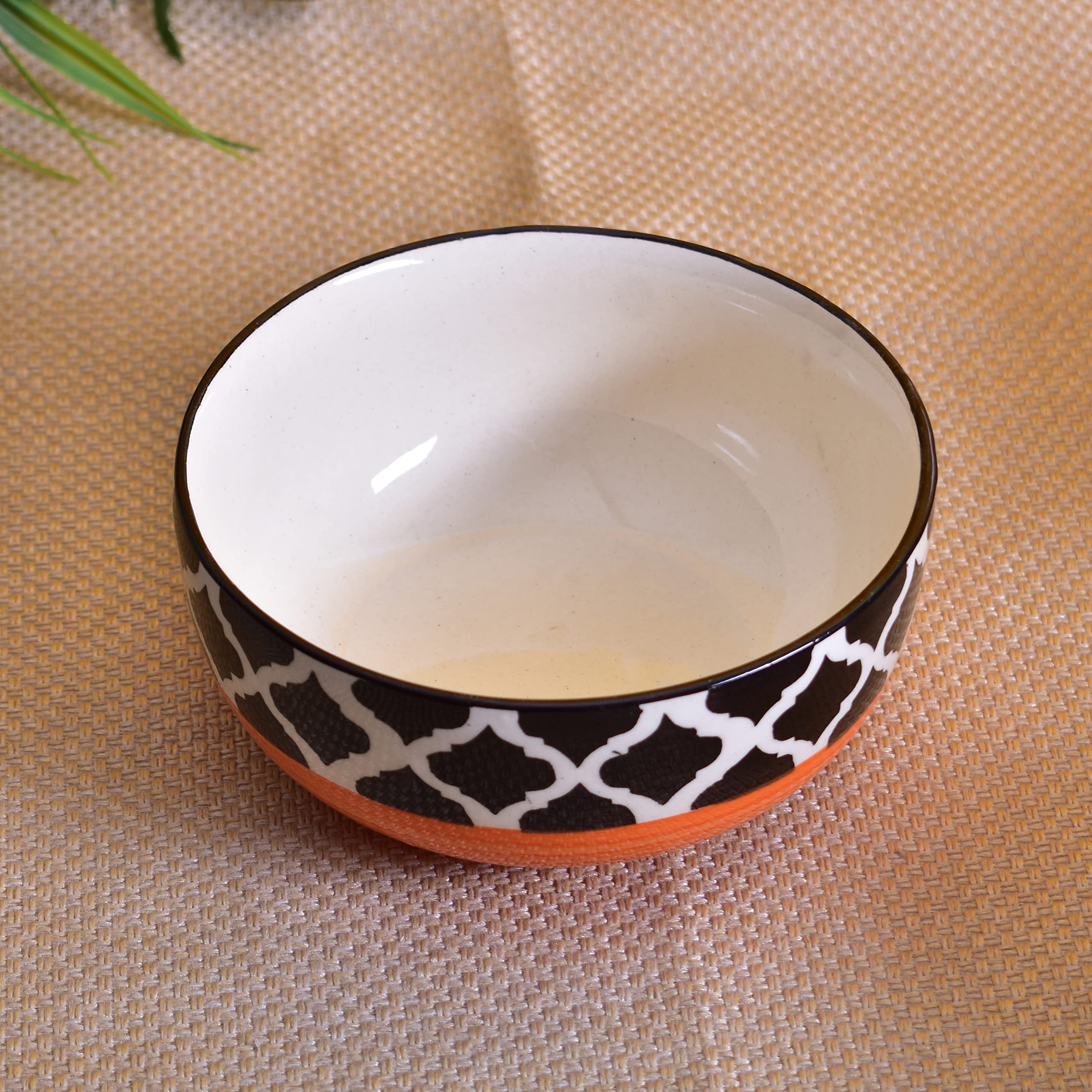 Kunhar Ceramic Serving Bowls (Red Chidi, 1500 ml) - 1 Piece - Image 3