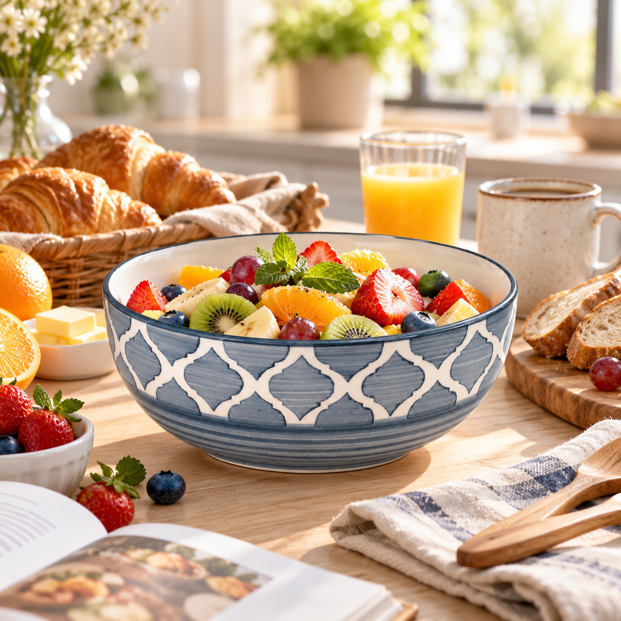 KunhaR Ceramic Serving Bowl, 600 ml, Grey, Multipurpose Bowl for Mixing, Serving, Salad, Pasta & Snacks, 1 Piece - Image 5