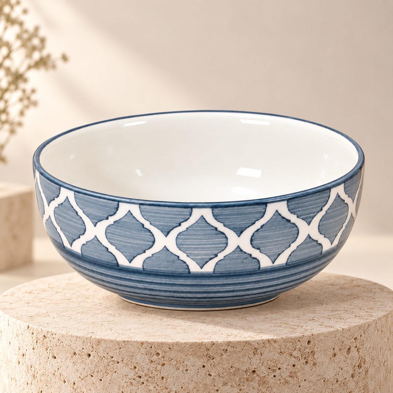 KunhaR Ceramic Serving Bowl, 600 ml, Grey, Multipurpose Bowl for Mixing, Serving, Salad, Pasta & Snacks, 1 Piece - Image 6