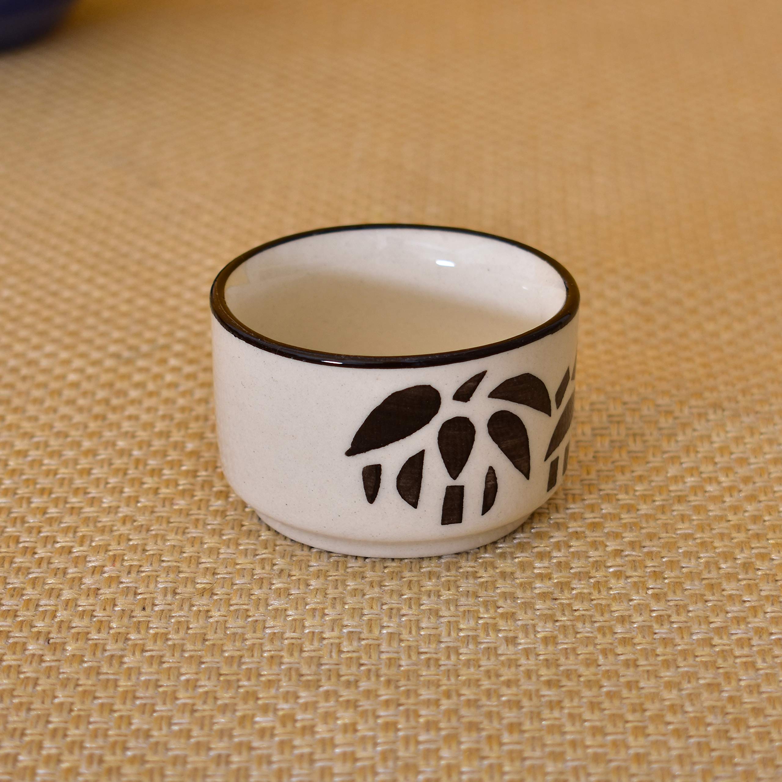 Kunhar Ceramic Sauce Holder - 56 ML, 4 Pieces, Off White - Image 3