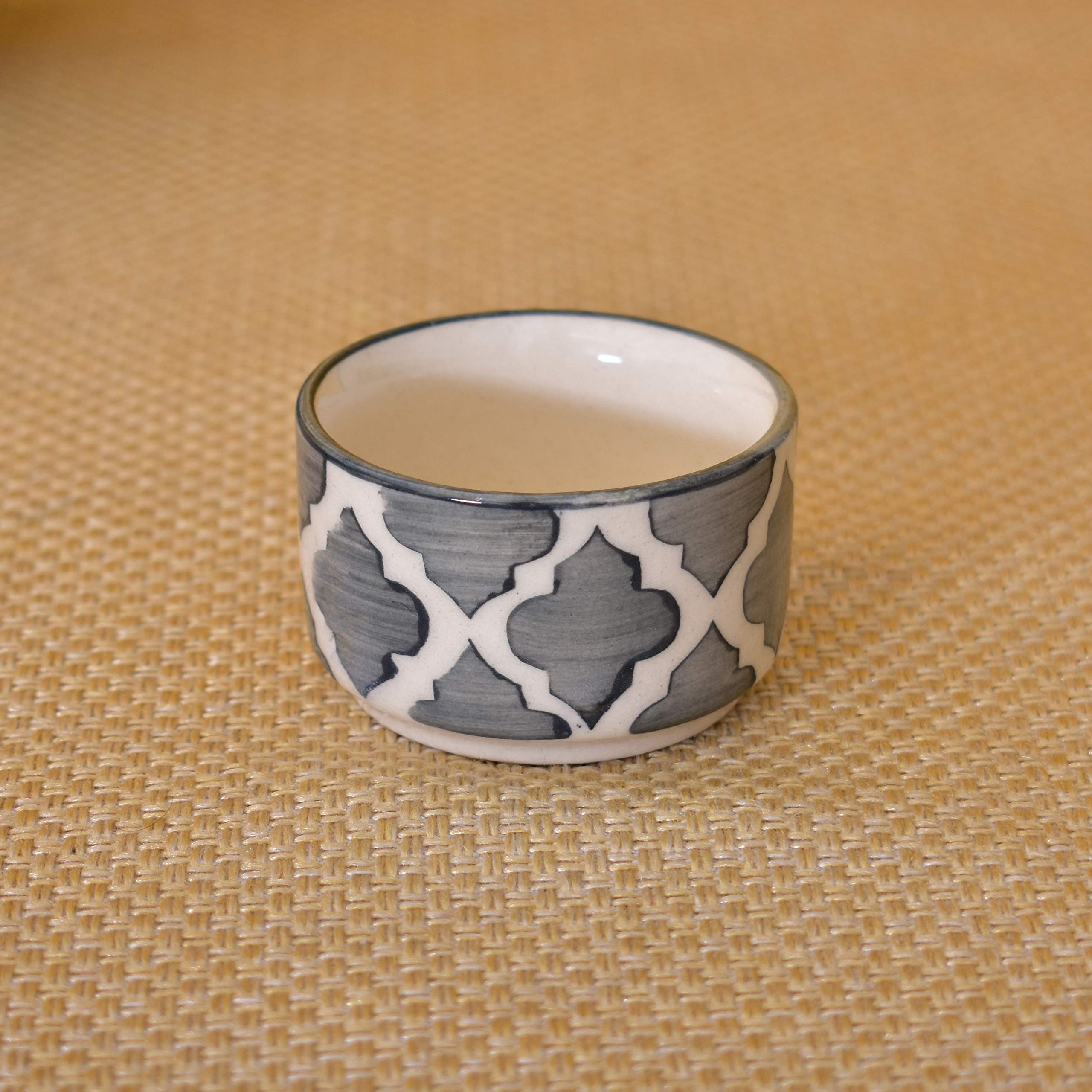 Kunhar Ceramic Sauce Holder - 56 ML, 4 Pieces, Gray - Image 3