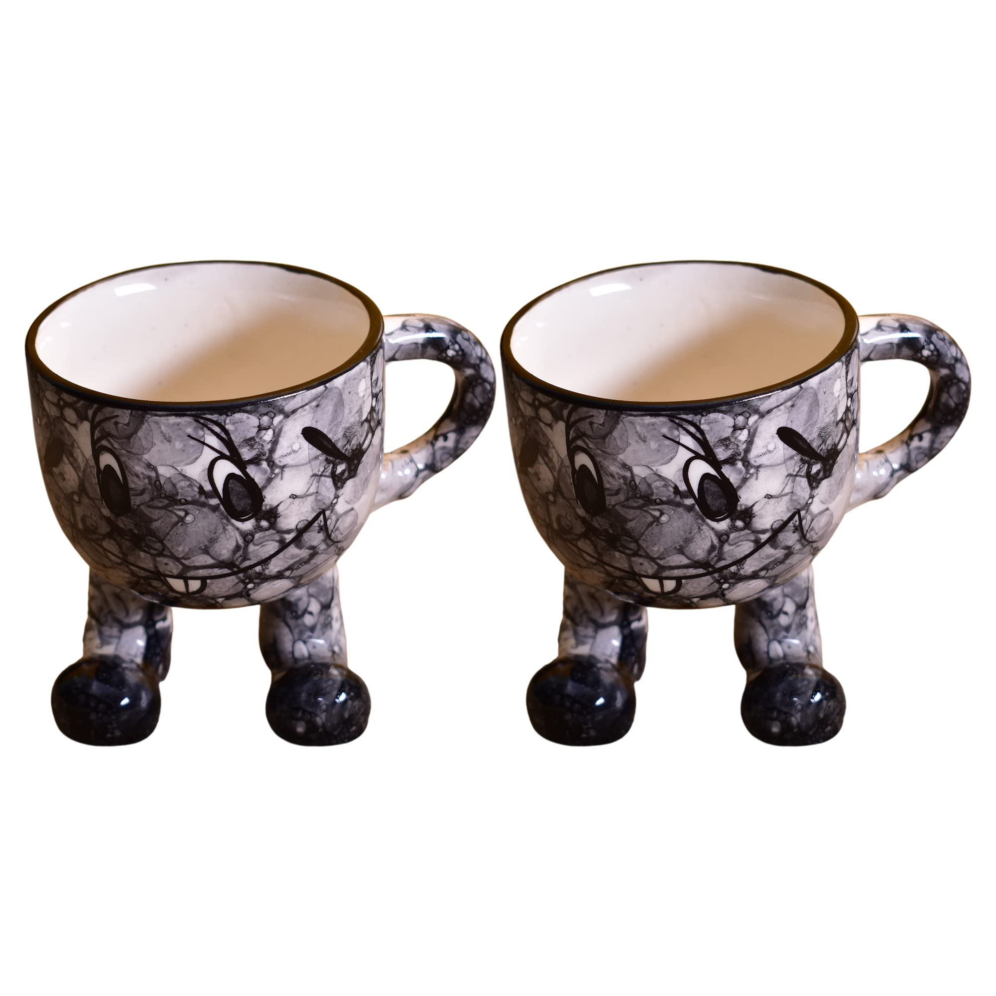 Kunhar Ceramic Cup - 2 Pieces, Yellow, 200 ml — product view 1