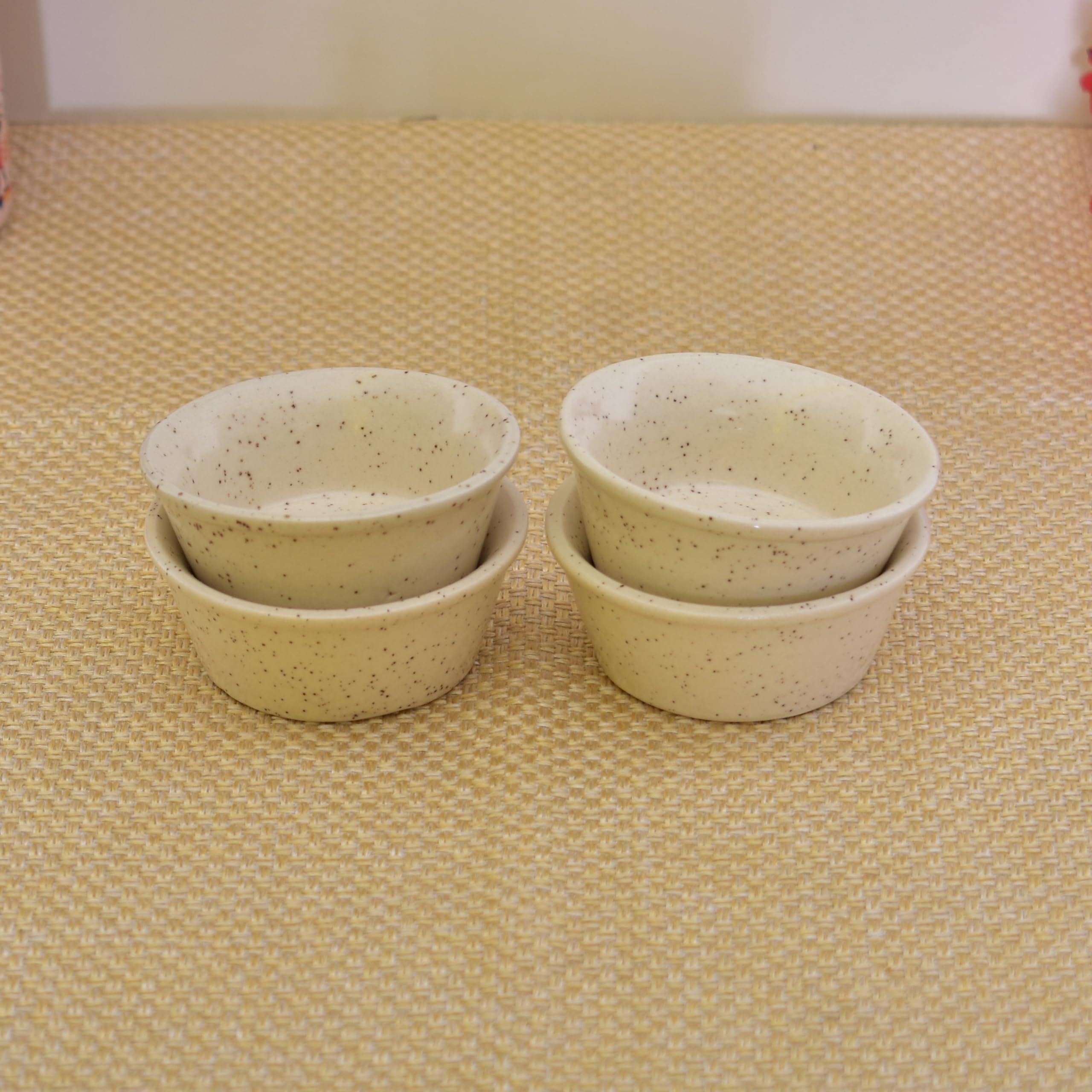 Kunhar Ceramic Sauce Holder - 65 ML, 4 Pieces, White Matt - Image 4