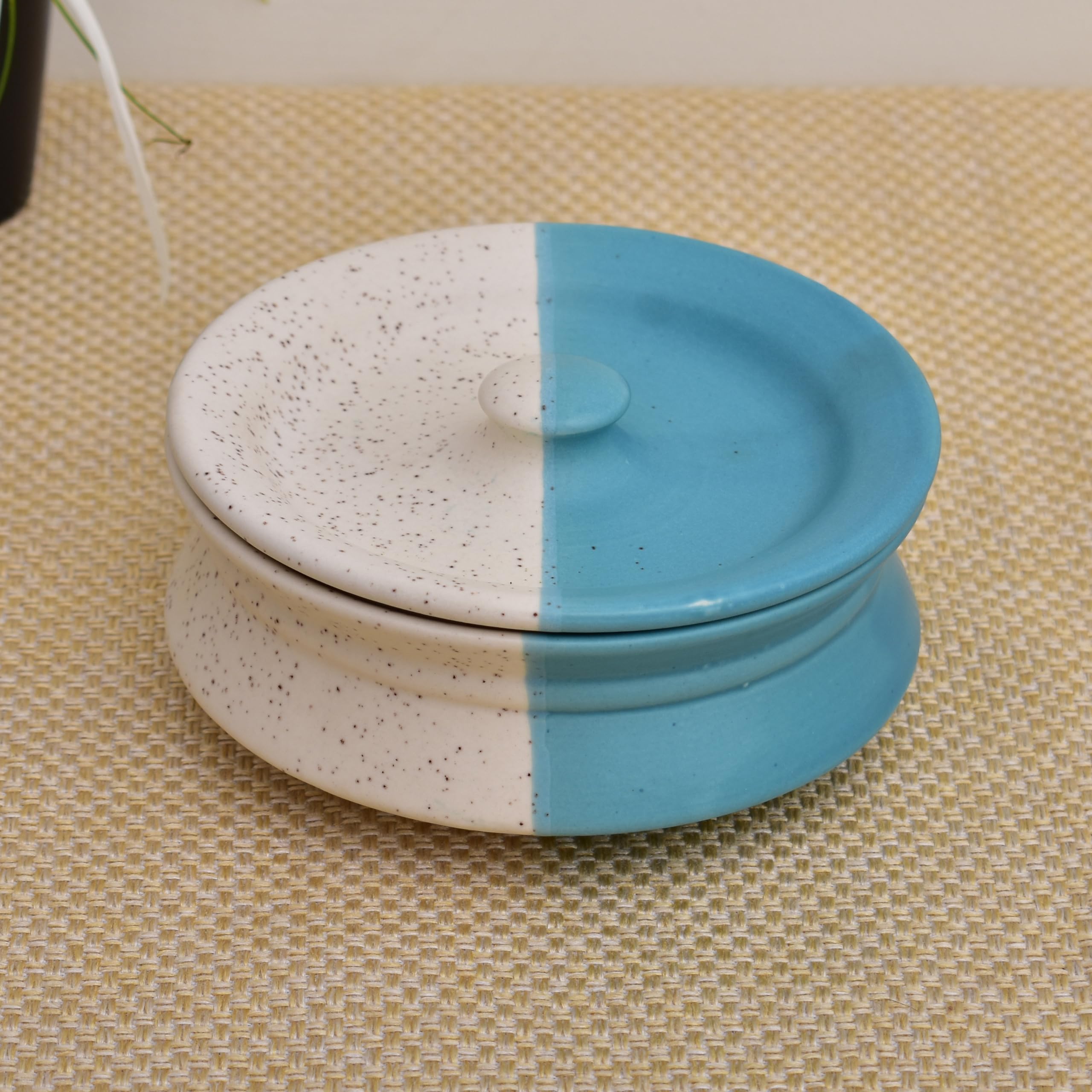 Kunhar Ceramic Donga with Lid, Ceramic Serving Donga, 500 Ml, 1 Piece, Black (Size 3 Number) — product view 1