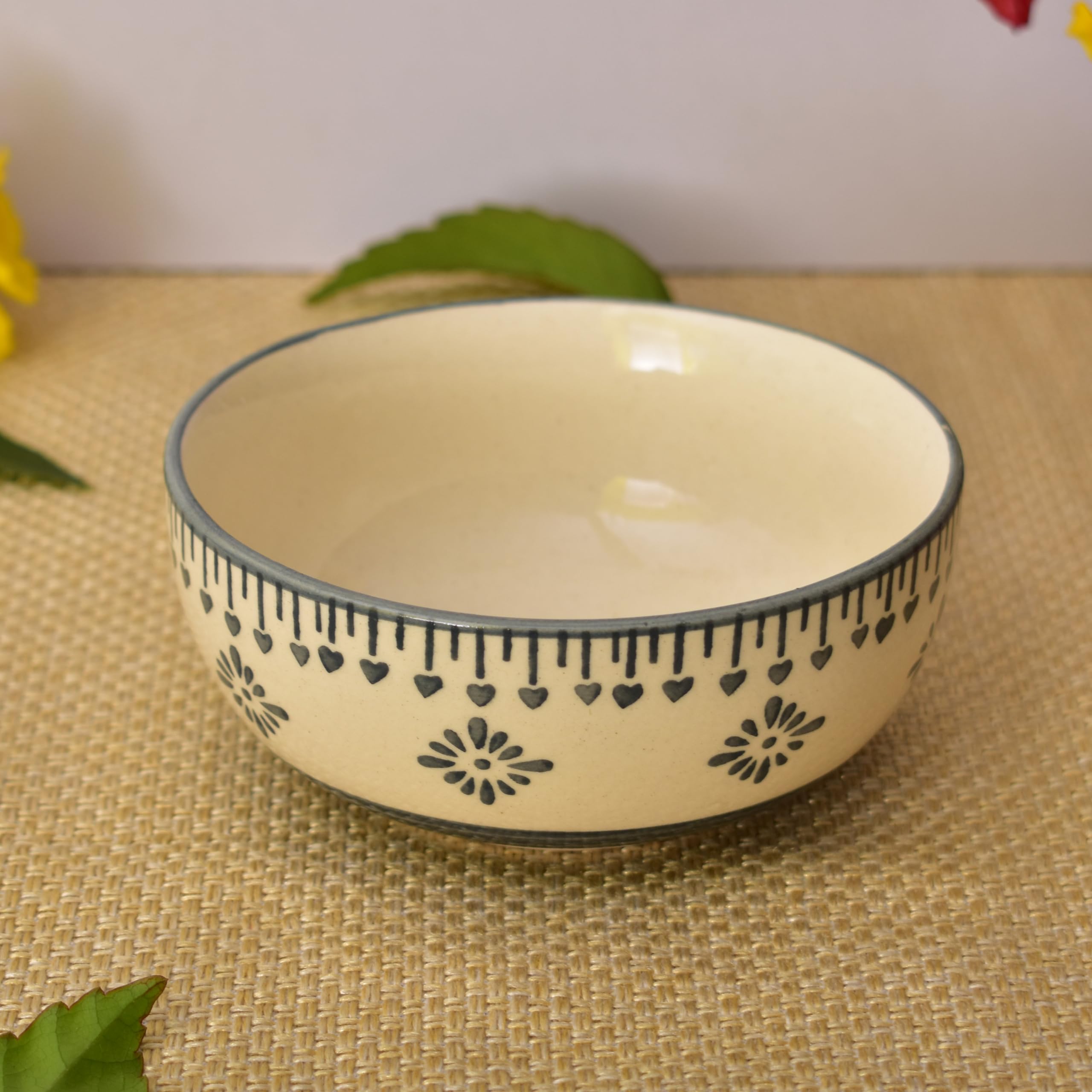 Kunhar Ceramic Mixing Bowl Set – 4 Pieces (1500ml, 800ml, 600ml, 400ml), Grey Desert Sand – Durable, Microwave & Dishwasher Safe – Ideal for Mixing, Serving & Storage