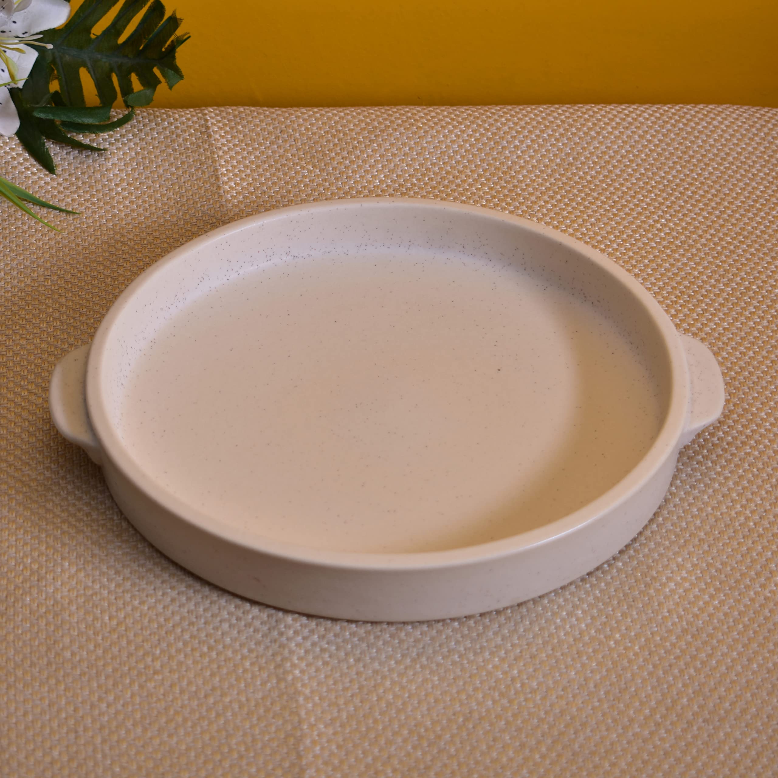 KunhaR Ceramic Snacks Serving Tray, Pizza Plate - 1 Piece, 10 Inch, Black Matt Finish — product view 4
