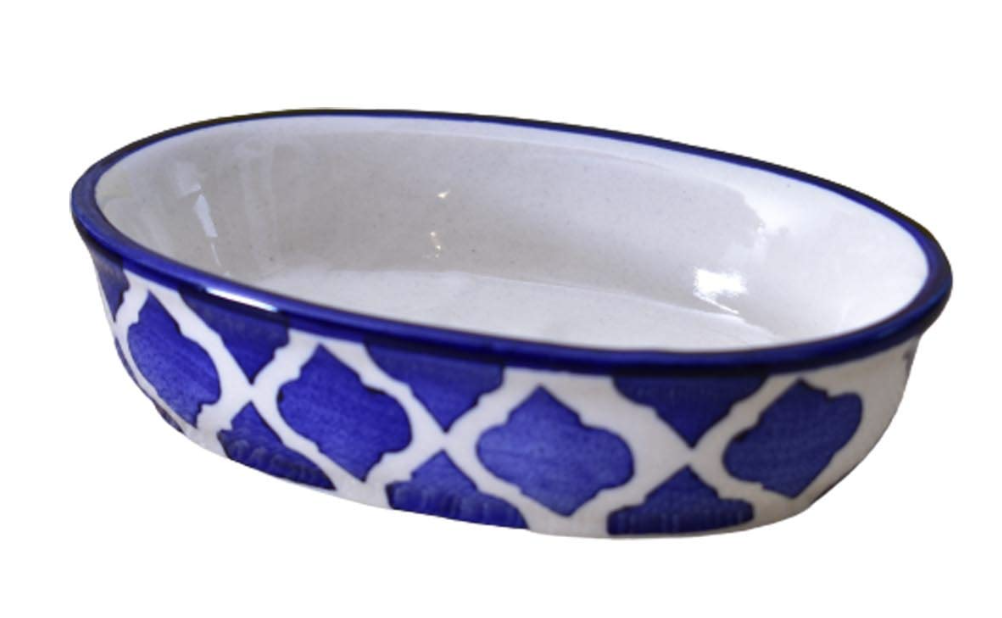 KunhaR Ceramic Soap Dish Holder, Ceramic Soap Dish Tray Holder