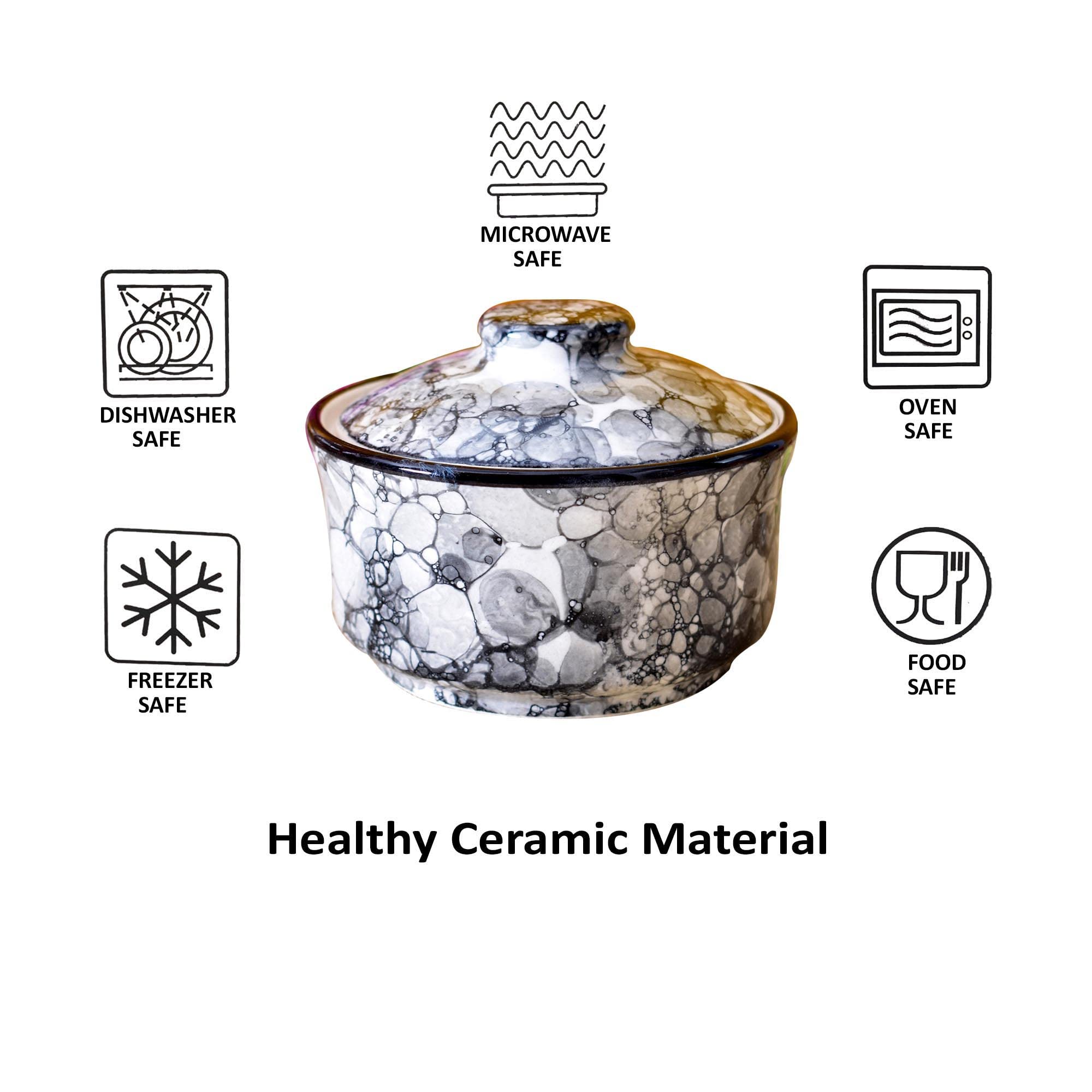 Kunhar Ceramic Donga with Lid, Ceramic Serving Donga, 450 Ml, 1 Piece, Black Luster - Image 6