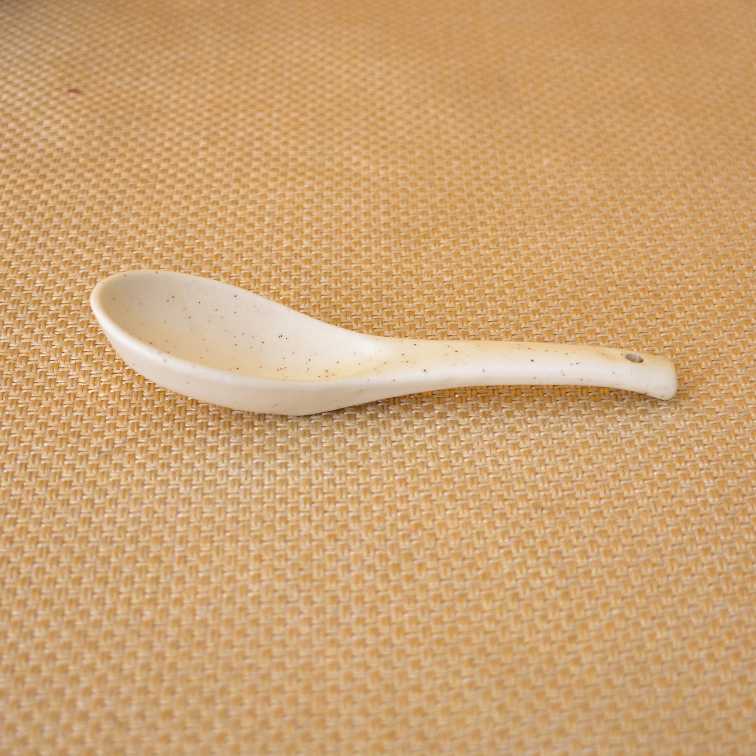 KunhaR Ceramic Soup Spoon - 4 Pieces, White — product view 5