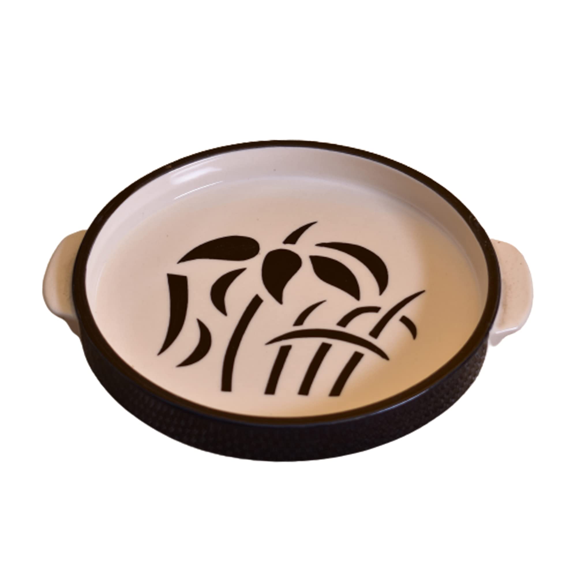 KunhaR Ceramic Snacks Serving Tray, Pizza Plate - 1 Piece, White Tree, 8 Inch