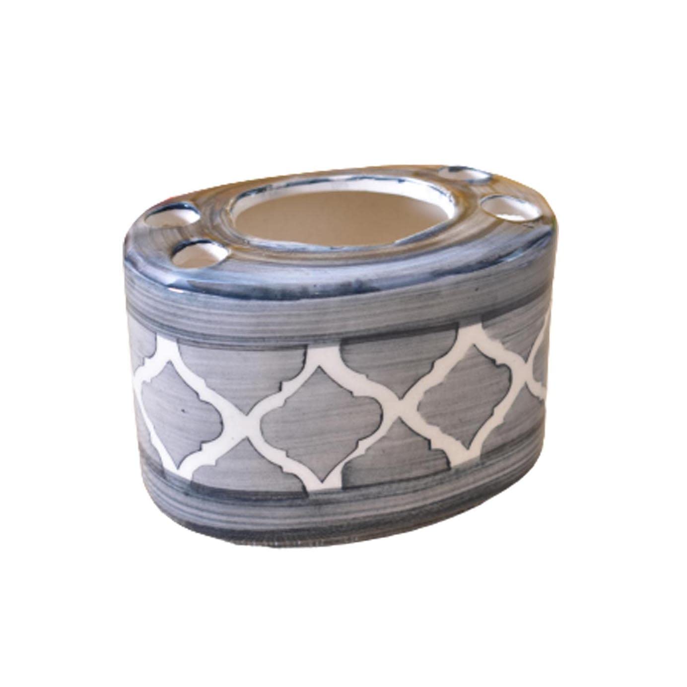 KunhaR Ceramic Toothbrush Holder Stand for Bathroom - Color Gray
