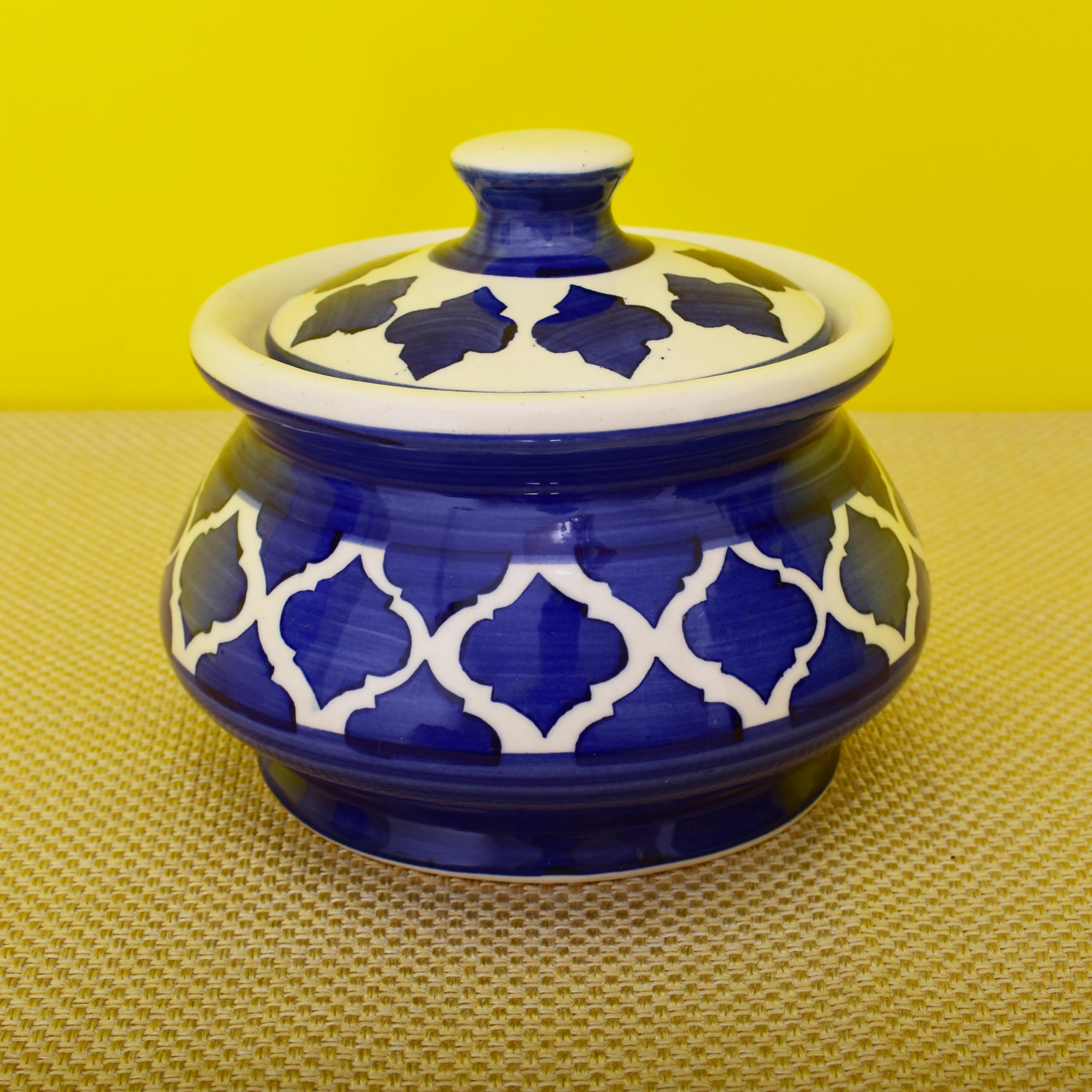 KunhaR Ceramic Handi 2 Liter, 1 Piece, Green, (Size 1 No) — product view 1