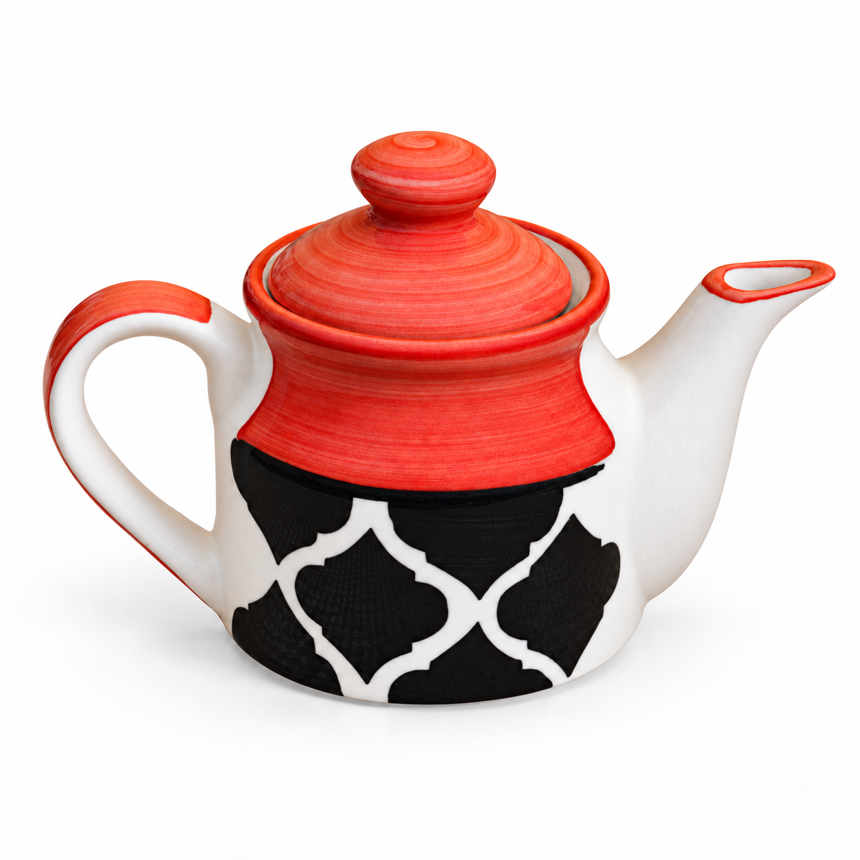 KunhaR Ceramic Teapot with Lid, 300 ml, Red Chidi | Tea & Coffee Serving Pot for Kitchen, Dining & Gifting, 1 Piece - Image 6