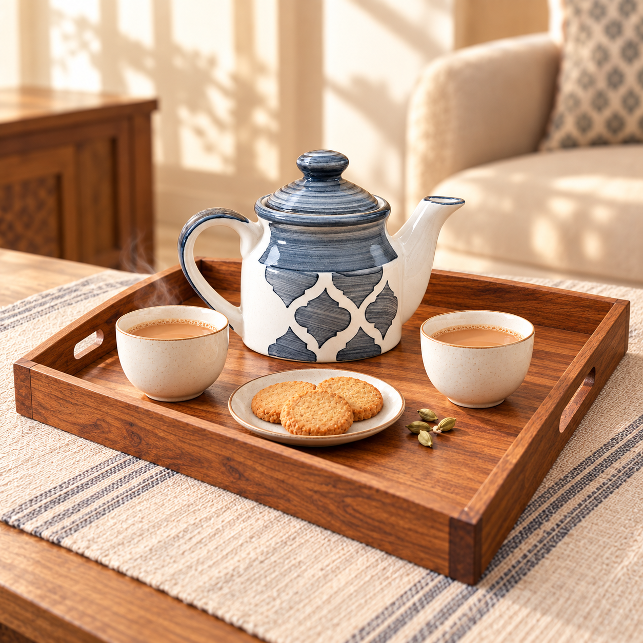 KunhaR Ceramic Teapot with Lid, 300 ml, Grey | Tea & Coffee Serving Pot for Kitchen & Dining, 1 Piece - Image 4