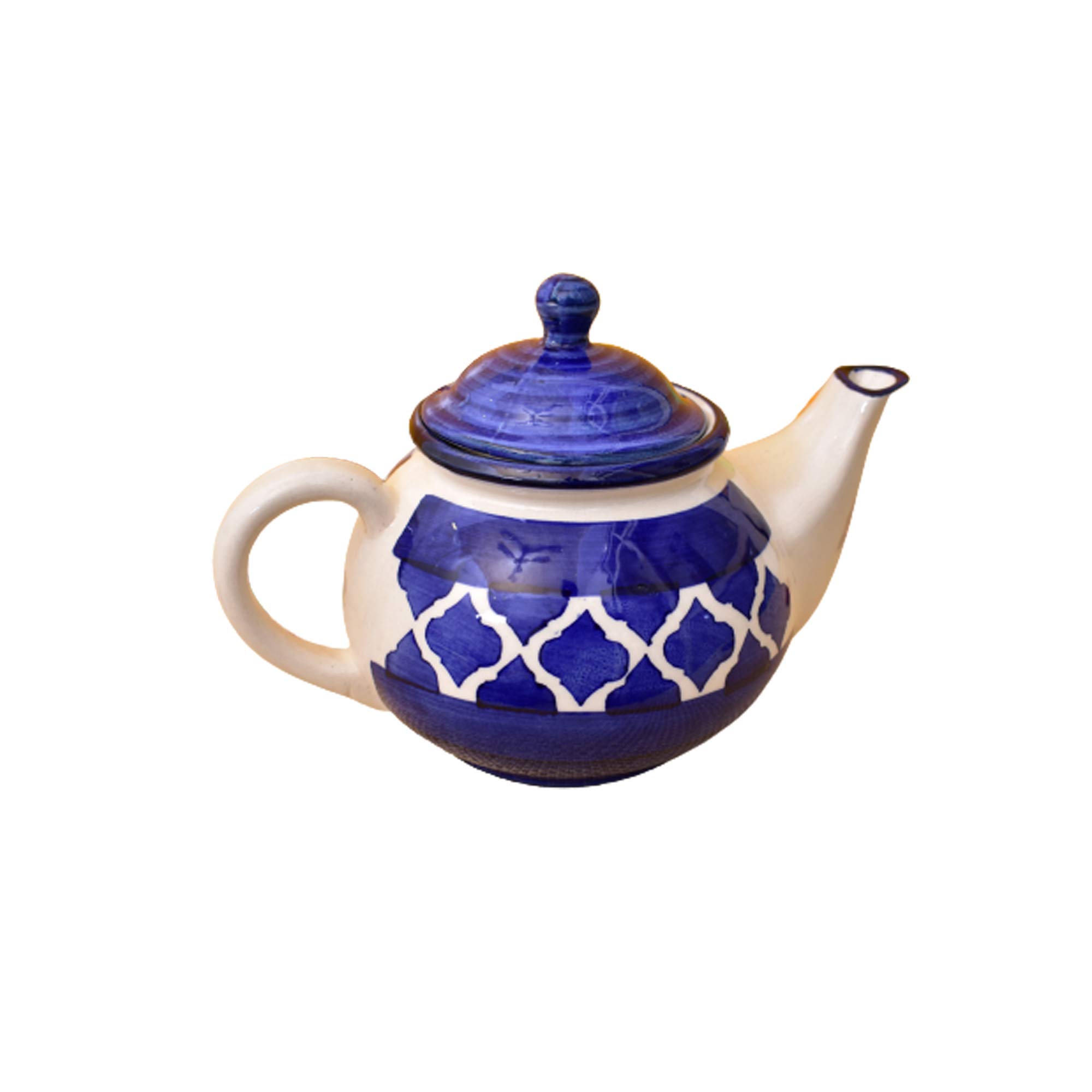 KunhaR Ceramic Teapot - 1 Piece, Blue, 1000 ml