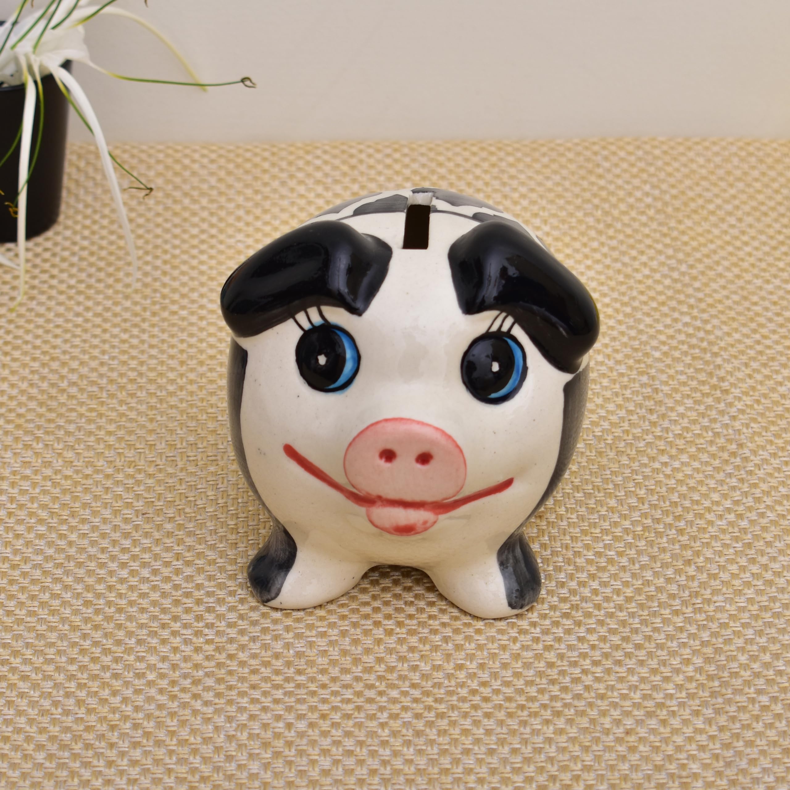 KunhaR Ceramic Monay Bank, Pig Shape Money Bank, Pack of 2 — product view 1