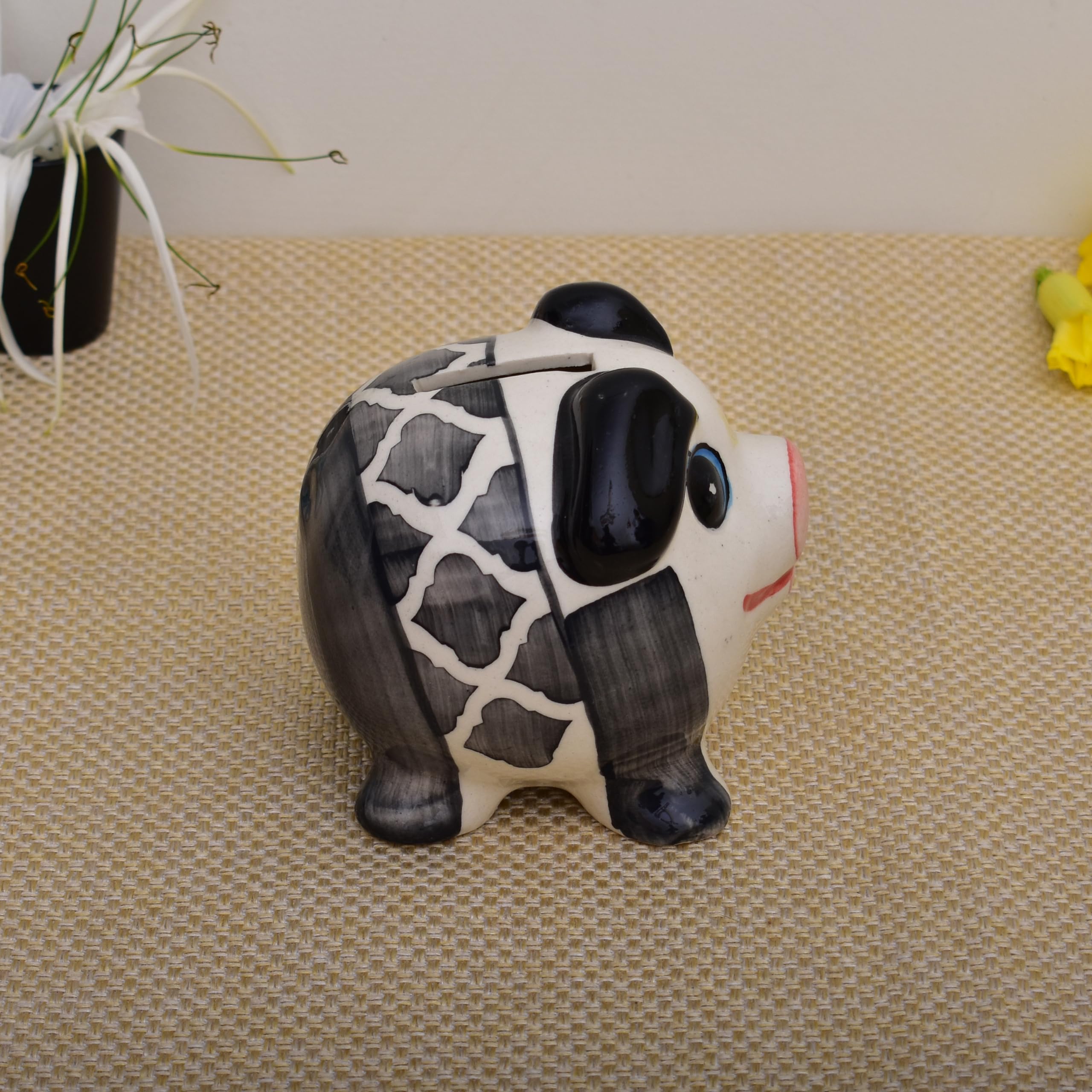 KunhaR Ceramic Monay Bank, Pig Shape Money Bank, Pack of 2 — product view 2