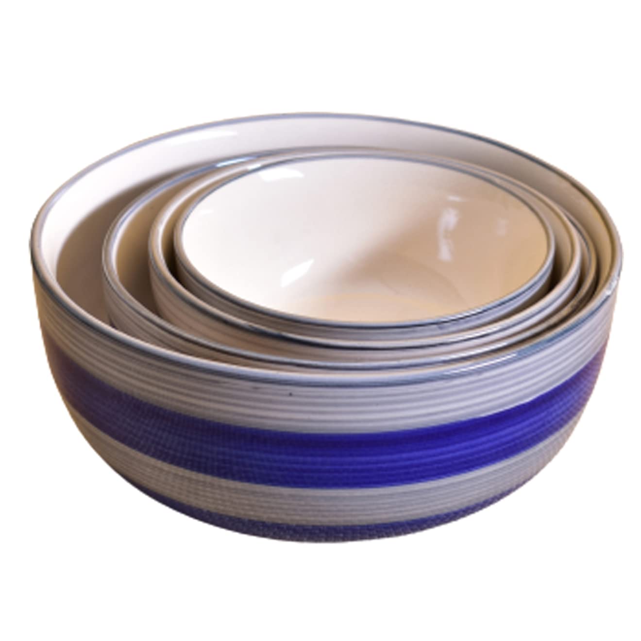 Kunhar Ceramic Mixing Bowl Set – 4 Pieces (1500ml, 800ml, 600ml, 400ml), Monsoon – Durable, Microwave & Dishwasher Safe – Ideal for Mixing, Serving & Storage