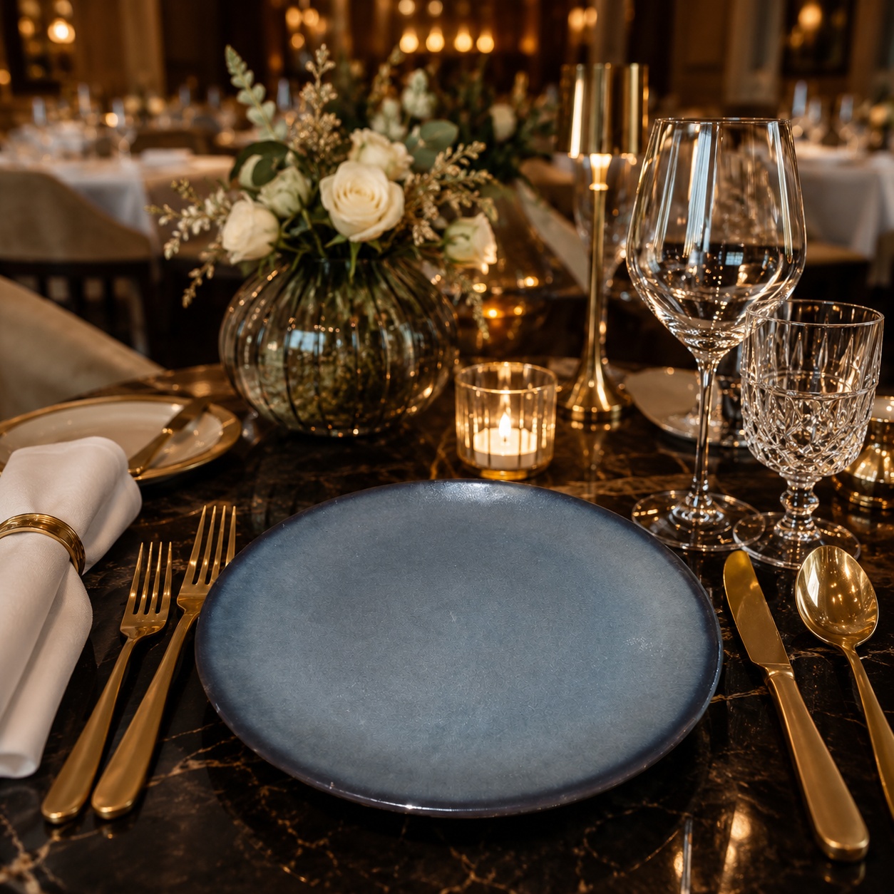 Kunhar Ceramic Dinner Plate 10 Inch | Dual-Tone Ocean Teal Reactive Glaze with Brown Rim | Premium Stoneware | Microwave & Dishwasher Safe - Image 2