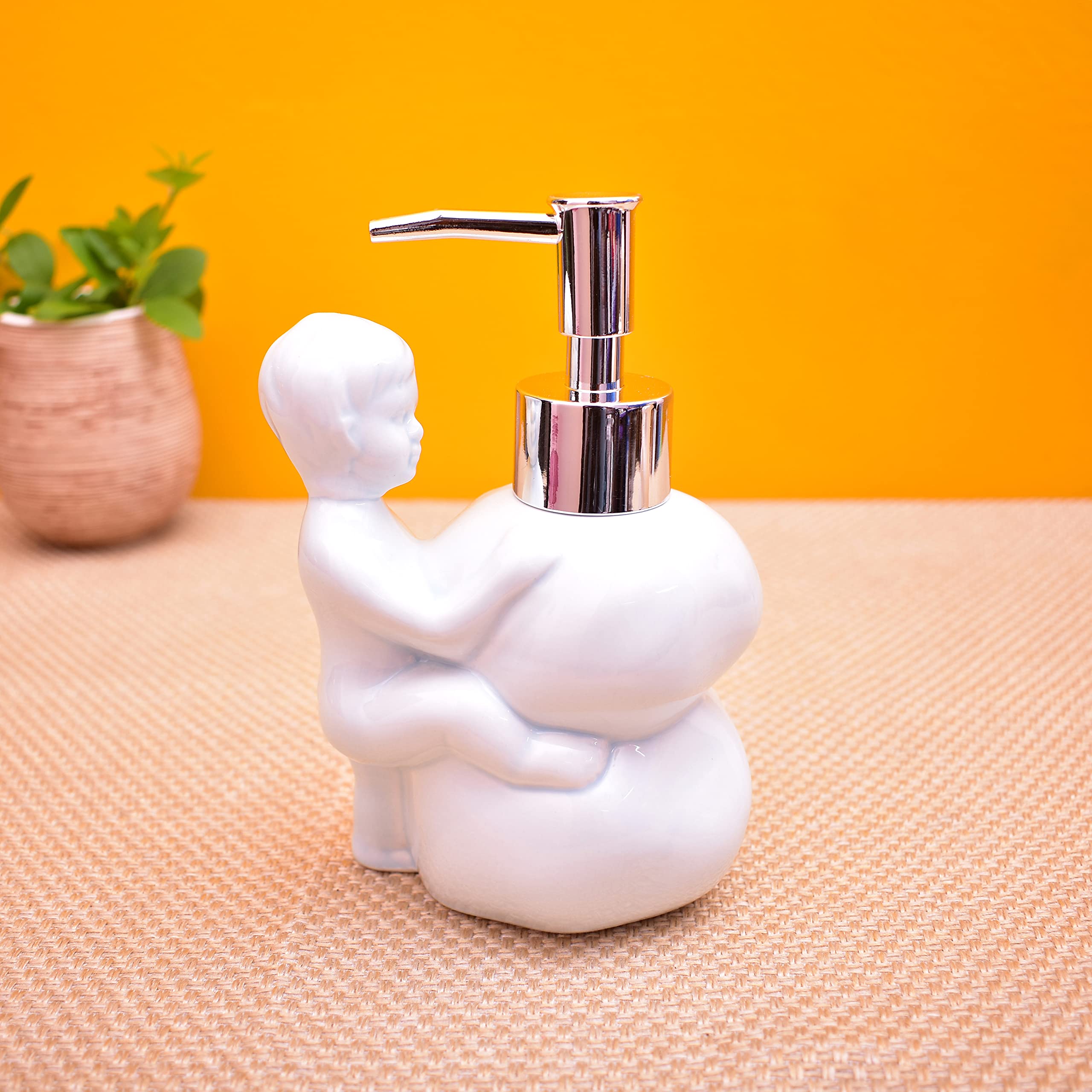 KunhaR Ceramic Liquid Soap Dispenser, 350 Ml, Mercury - Image 3