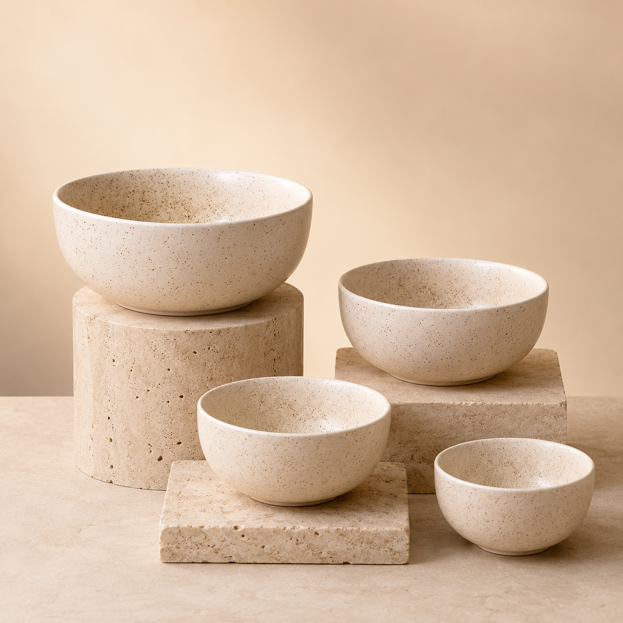 Oncilla Ceramic Mixing Bowl Set – 4 Pieces (1500ml, 800ml, 600ml, 400ml), Light Cream / Ivory – Durable, Microwave & Dishwasher Safe – Ideal for Mixing, Serving & Storage - Image 6