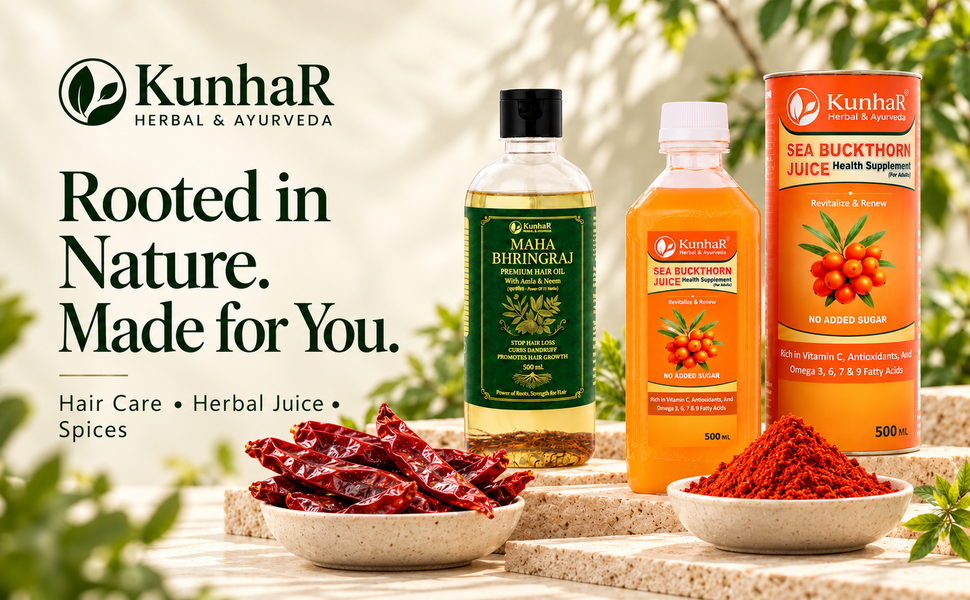 KunhaR Herbal & Ayurveda range hero