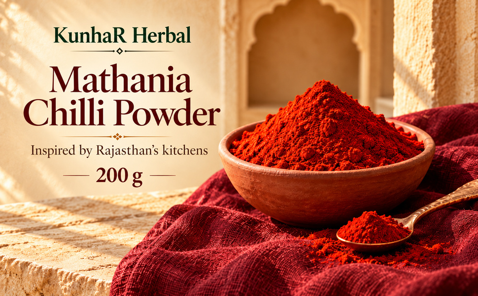 KunhaR Masala Mathania Mirch Powder 200g | Ground Red Chilli Powder for Indian Cooking – visual story 2