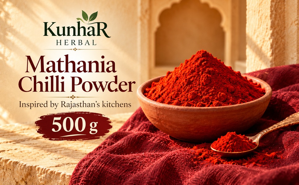 KunhaR Masala Mathania Mirch Powder 500g | Ground Red Chilli Powder for Indian Cooking – visual story 2