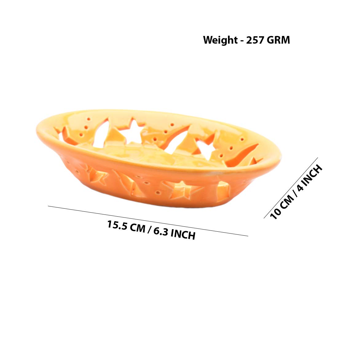KunhaR Ceramic Soap Dish Holder, 1 Piece Yellow - Image 4