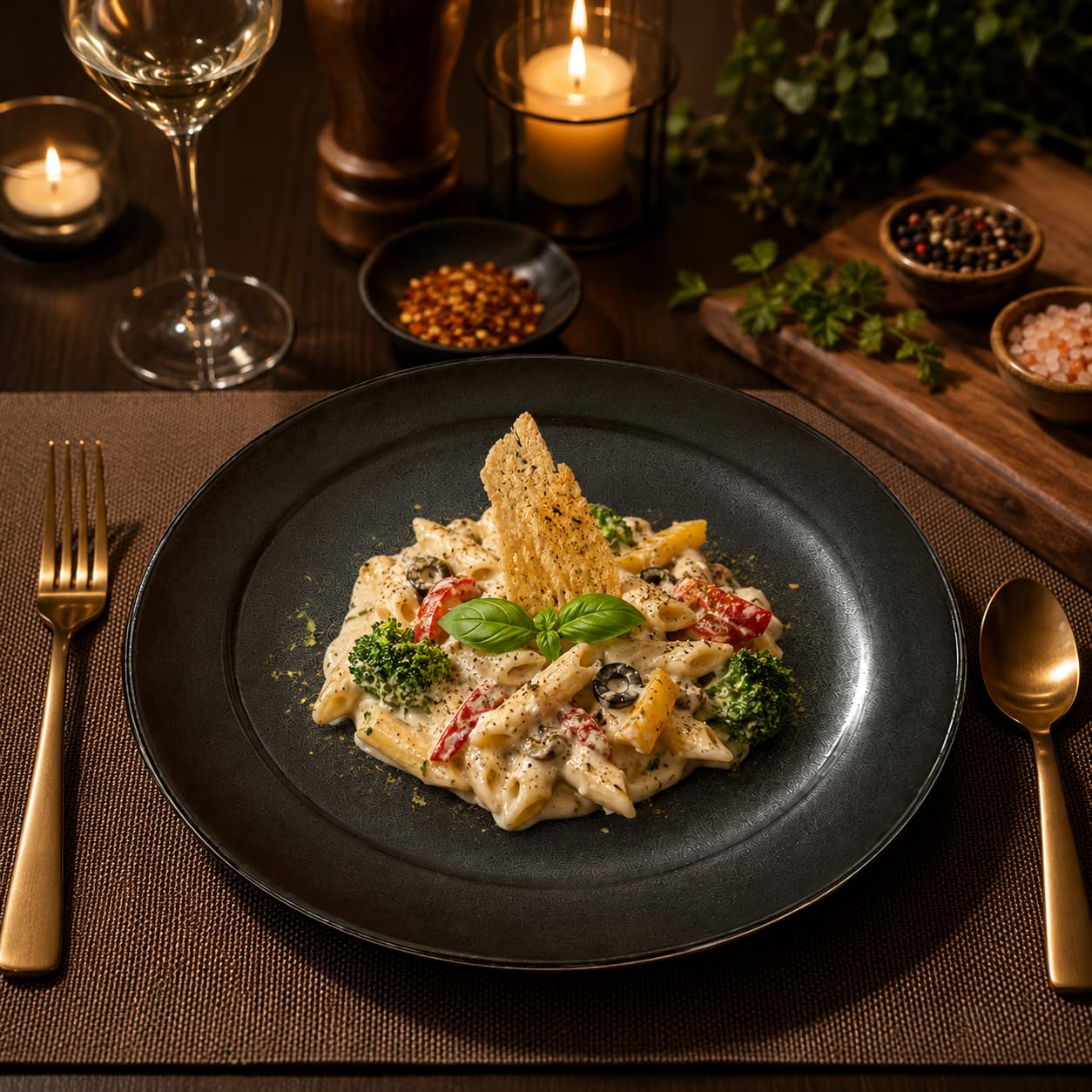 Kunhar Ceramic Dinner Plate 10 Inch | Midnight Blue Gloss | Premium Stoneware | Microwave & Dishwasher Safe, Pack of 1 — detail view 3