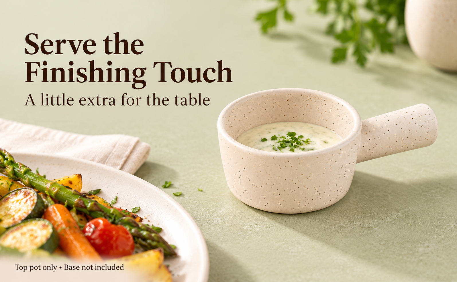 KunhaR Ceramic Fondue Top, 180 ml, Pack of 1, White – visual story 4