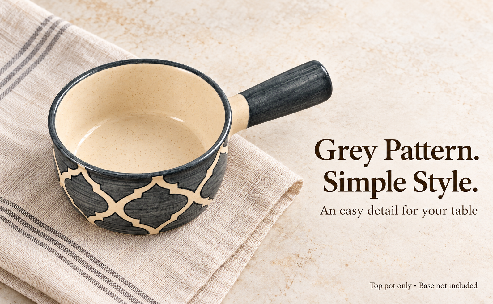 KunhaR Ceramic Fondue Top, 180 ml, Pack of 1, Grey – visual story 5