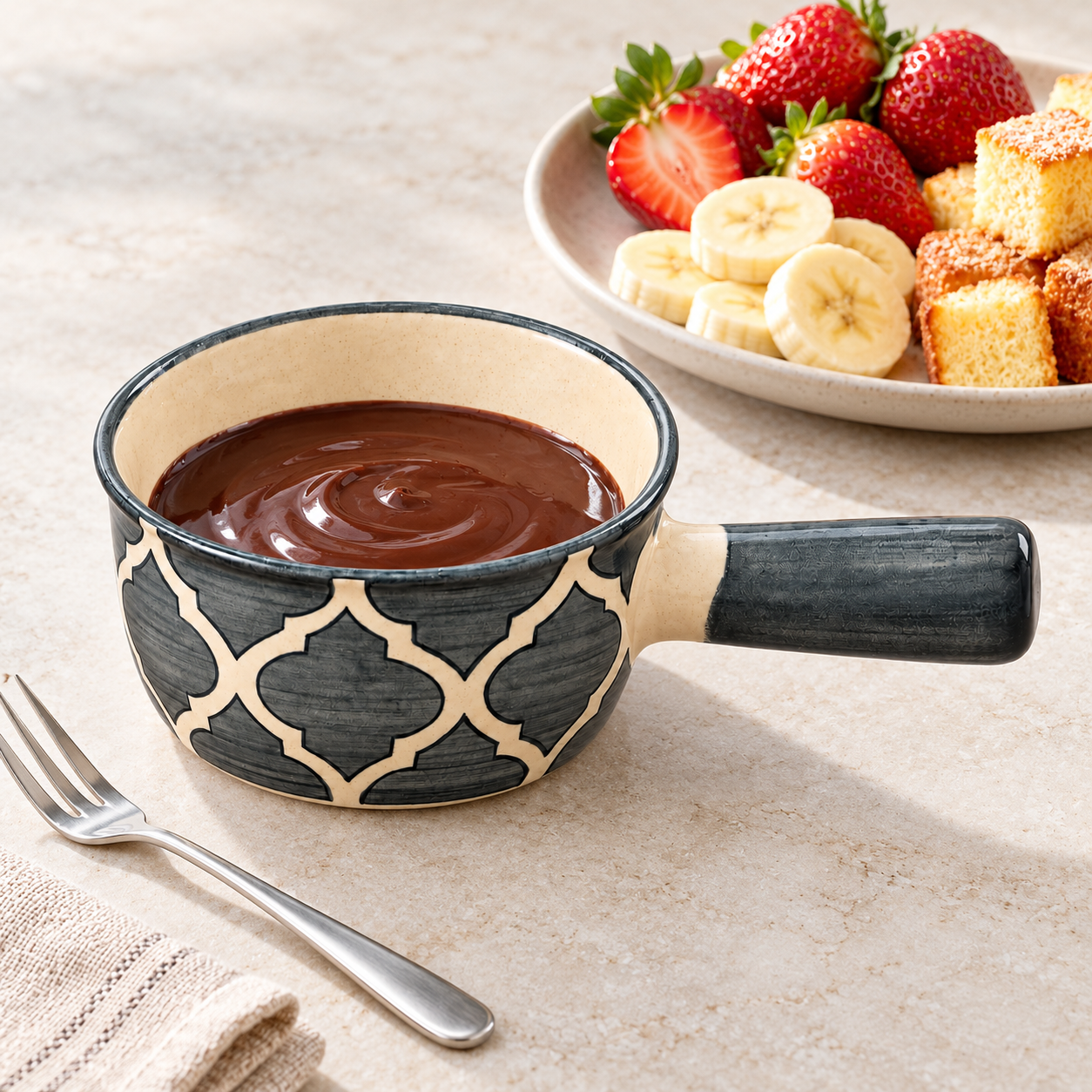 KunhaR Ceramic Fondue Top, 180 ml, Pack of 1, Grey – image 2