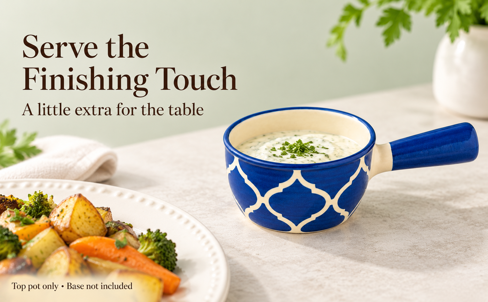 KunhaR Ceramic Fondue Top, 180 ml, Pack of 1, Blue – visual story 4